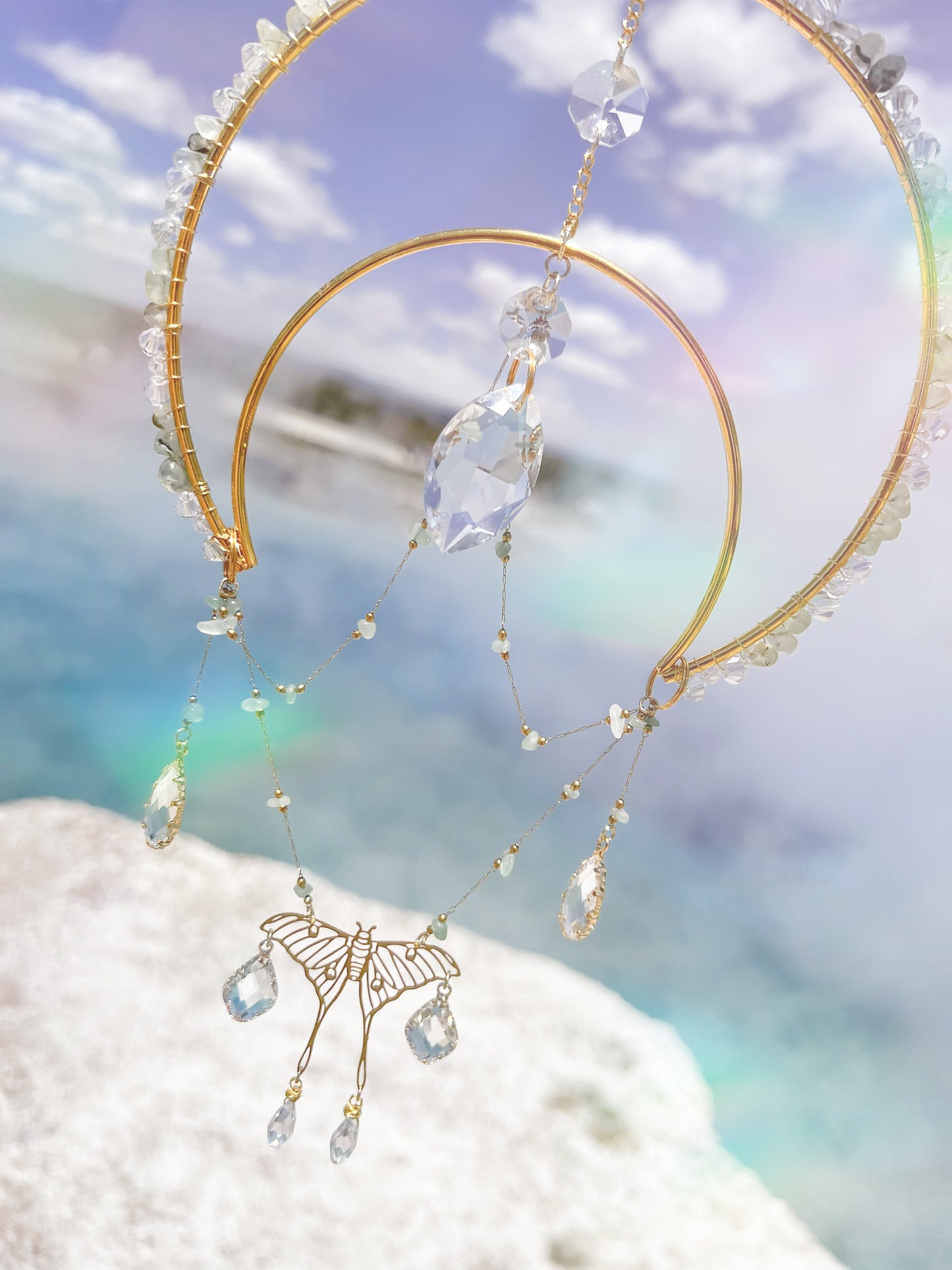 Aetherwing 🦋✨ Spirit of the Celestial Breeze Suncatcher