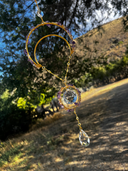 “Syrilla” Amethyst Crystal Suncatcher