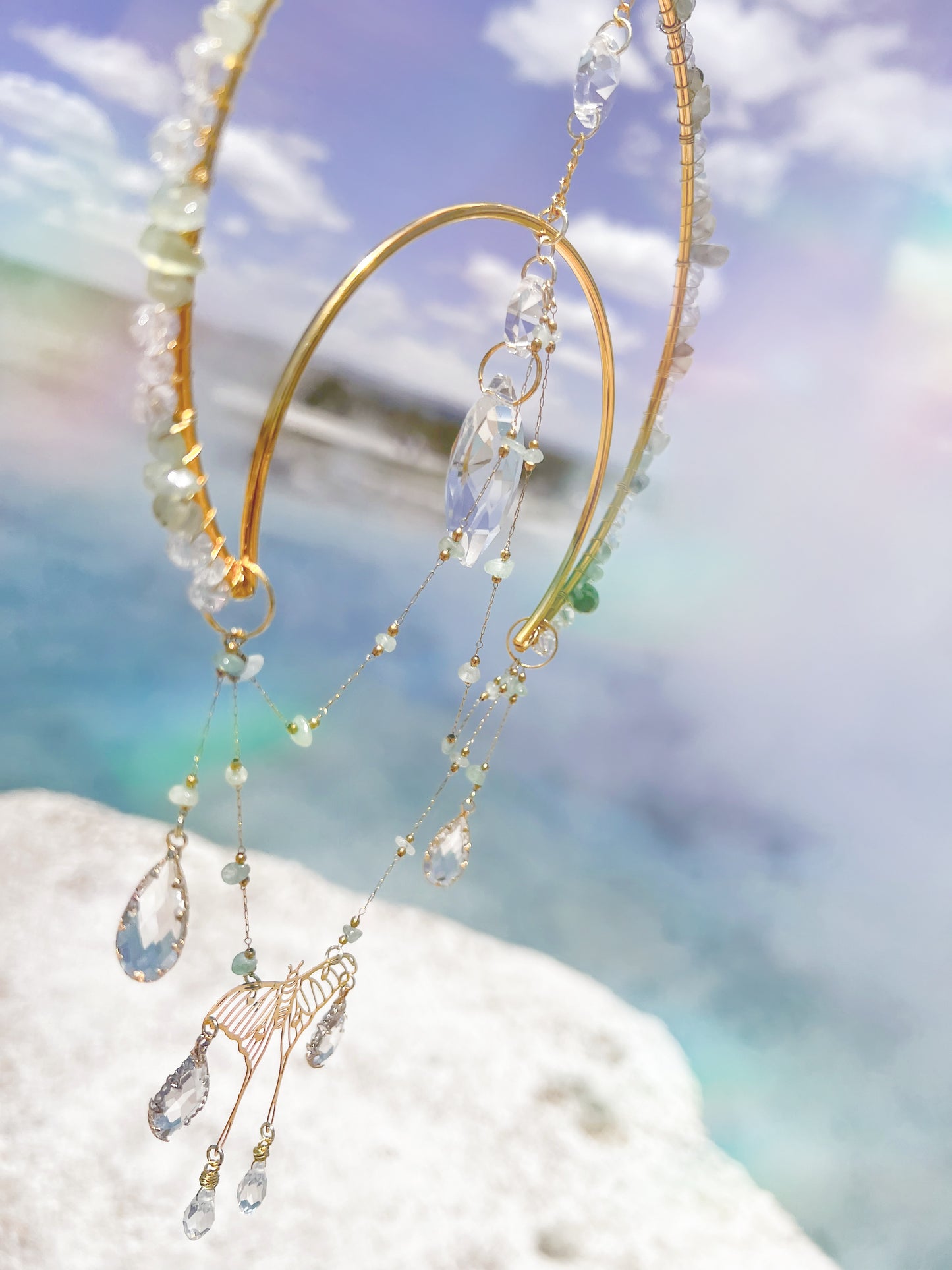 Aetherwing 🦋✨ Spirit of the Celestial Breeze Suncatcher