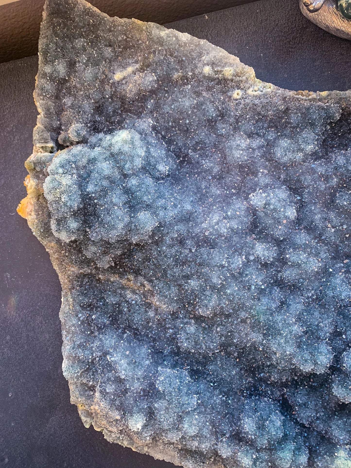 Green Amethyst Prasiolite Druzy Natural Slab