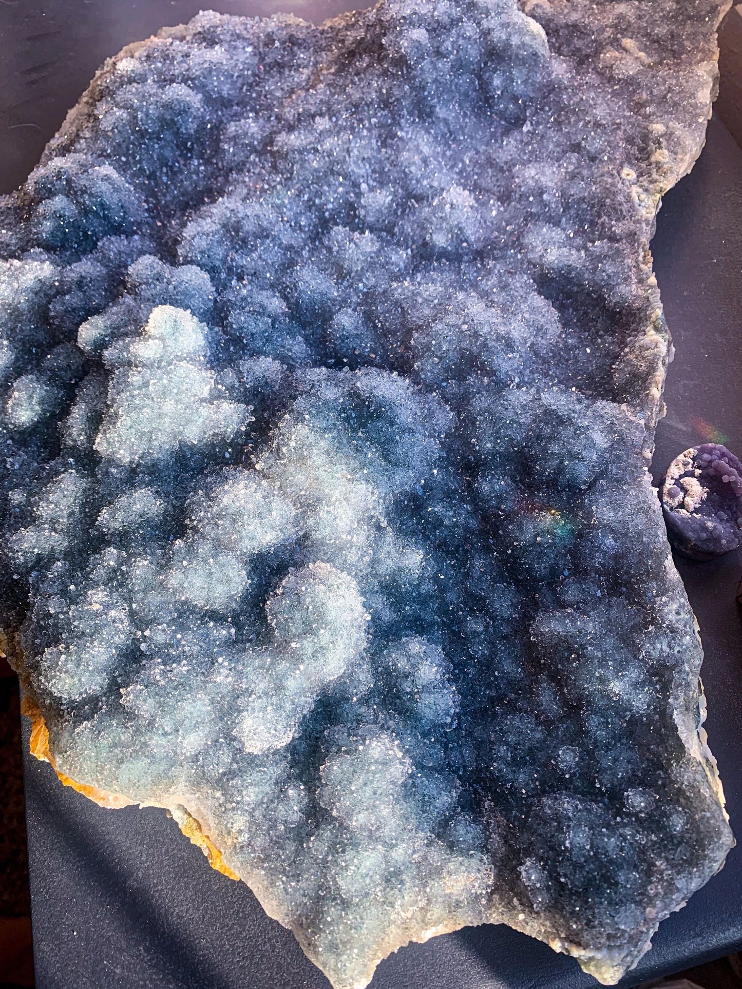 Green Amethyst Prasiolite Druzy Natural Slab