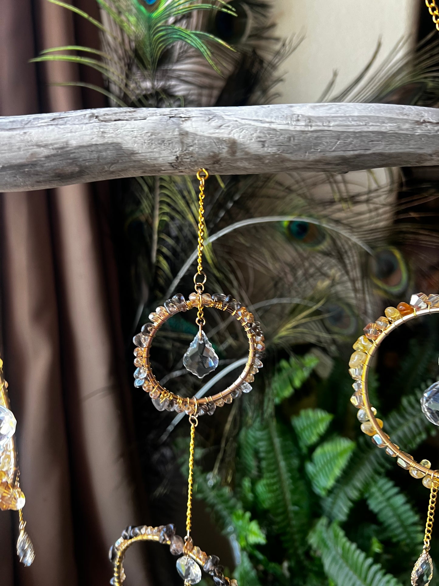 “Evren” Smoky Quartz and Citrine Suncatcher