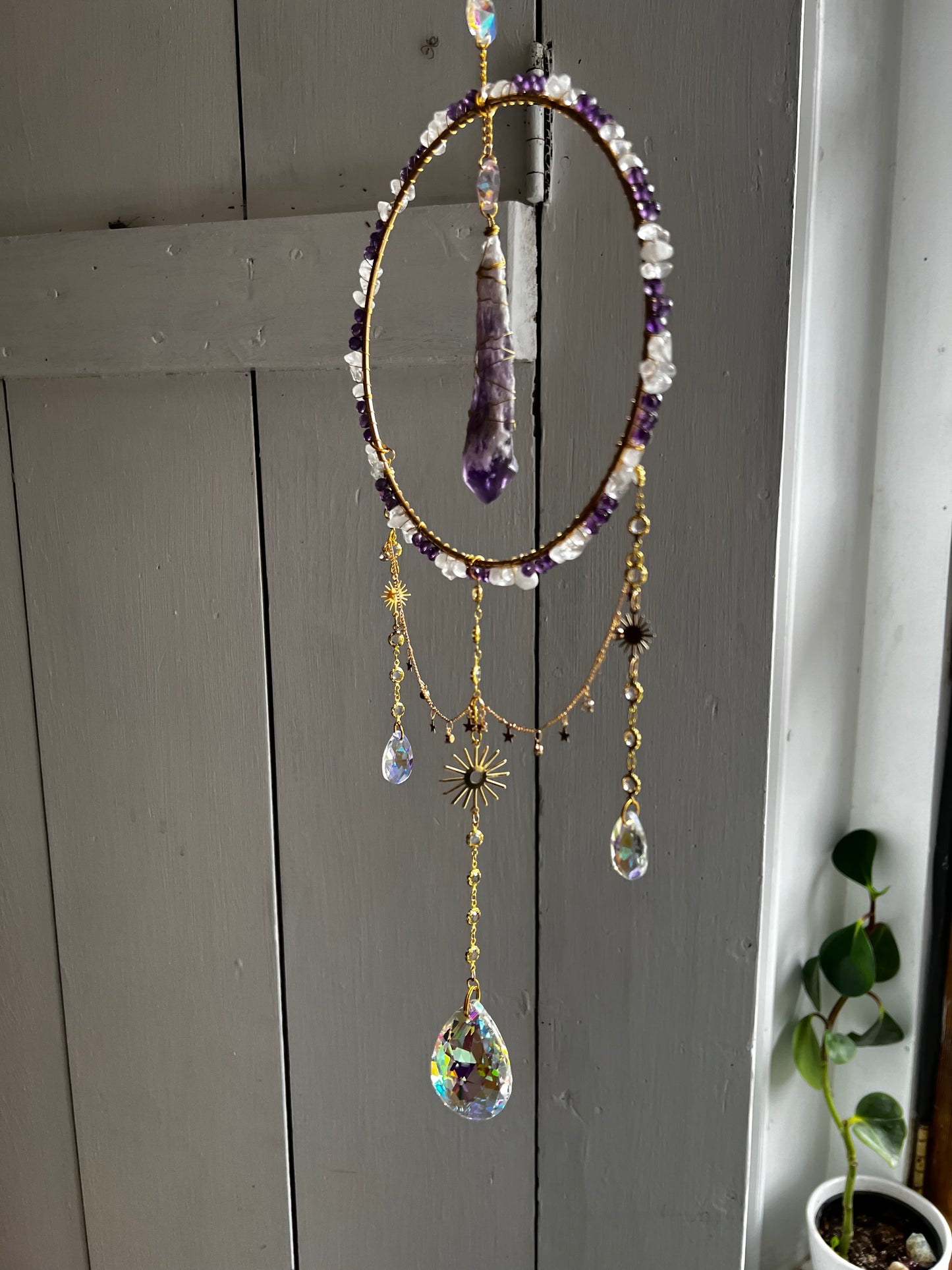 “Greta” crystal suncatcher