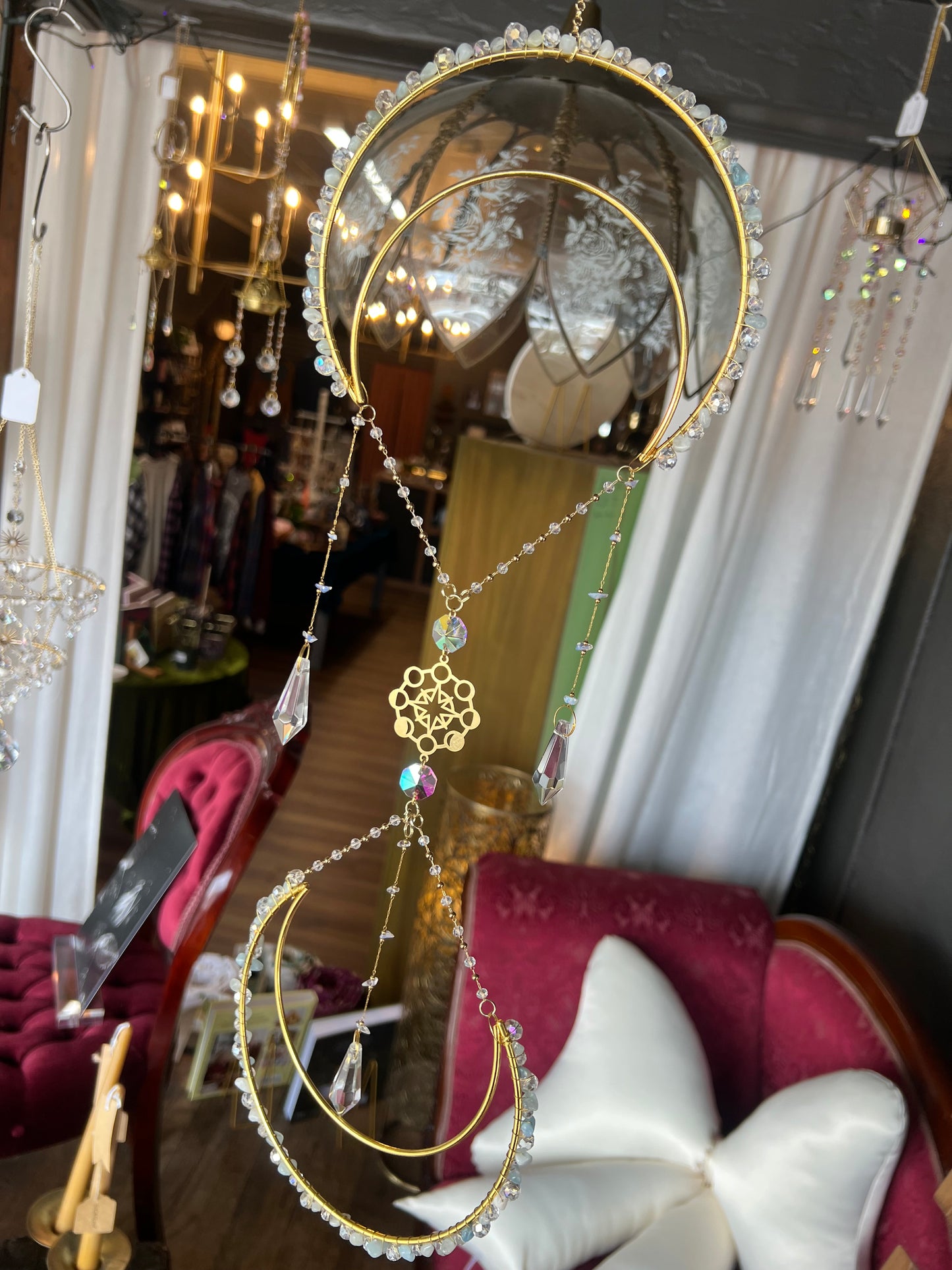 Nephelle Aquamarine Celestial Crystal Suncatcher