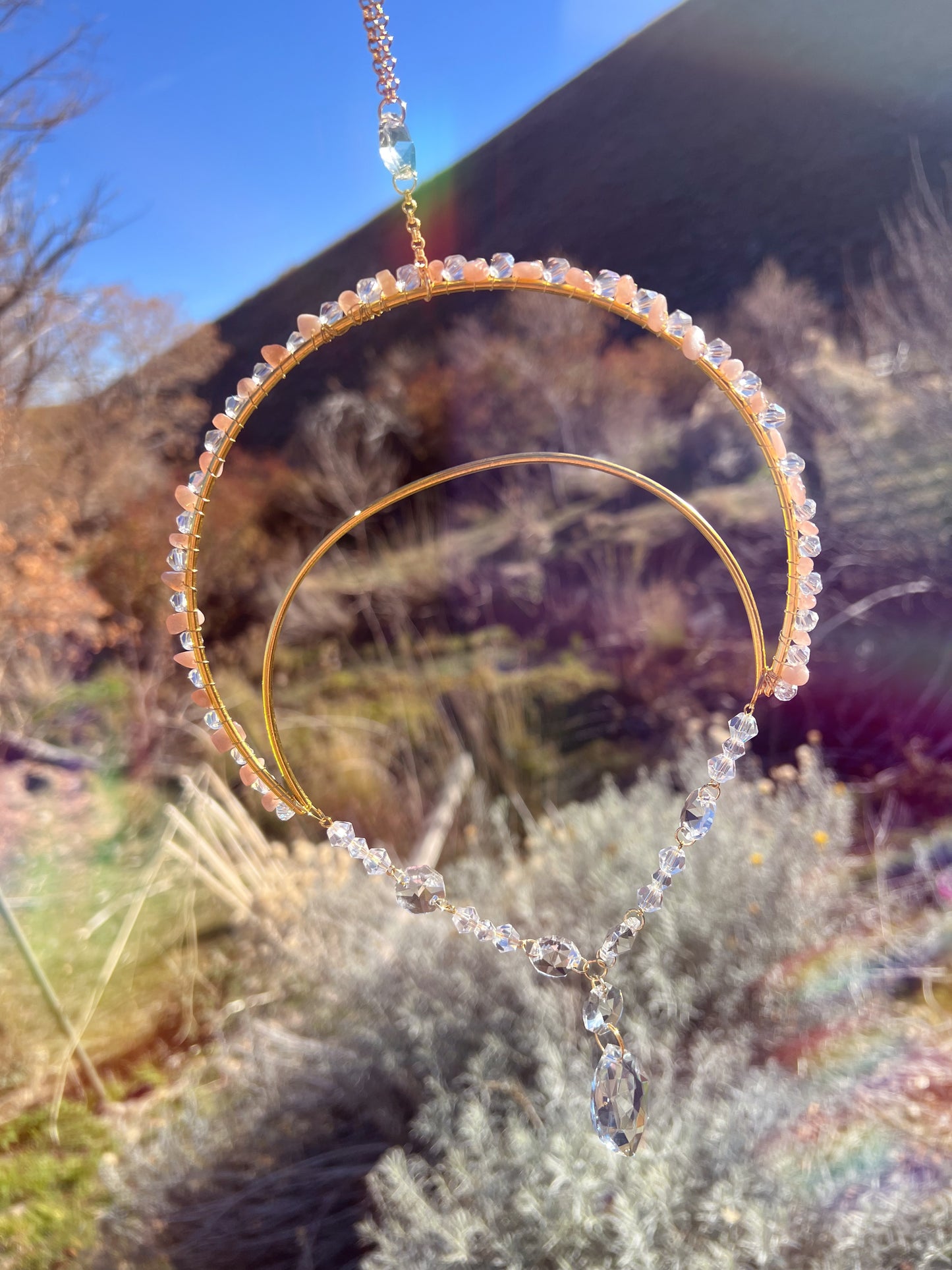 Charlotte Peach Moon Suncatcher