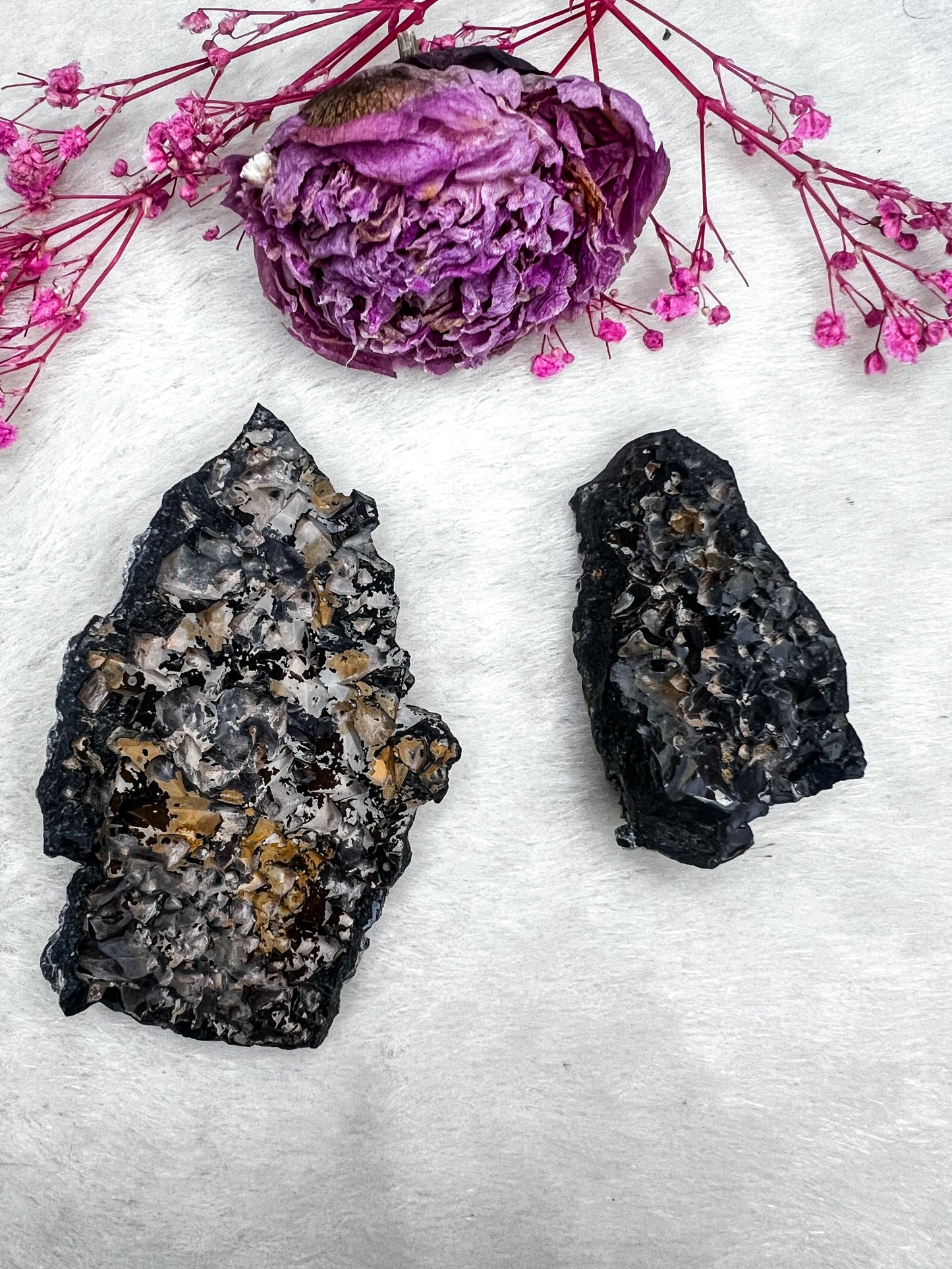 Black Druzy Agate Specimens