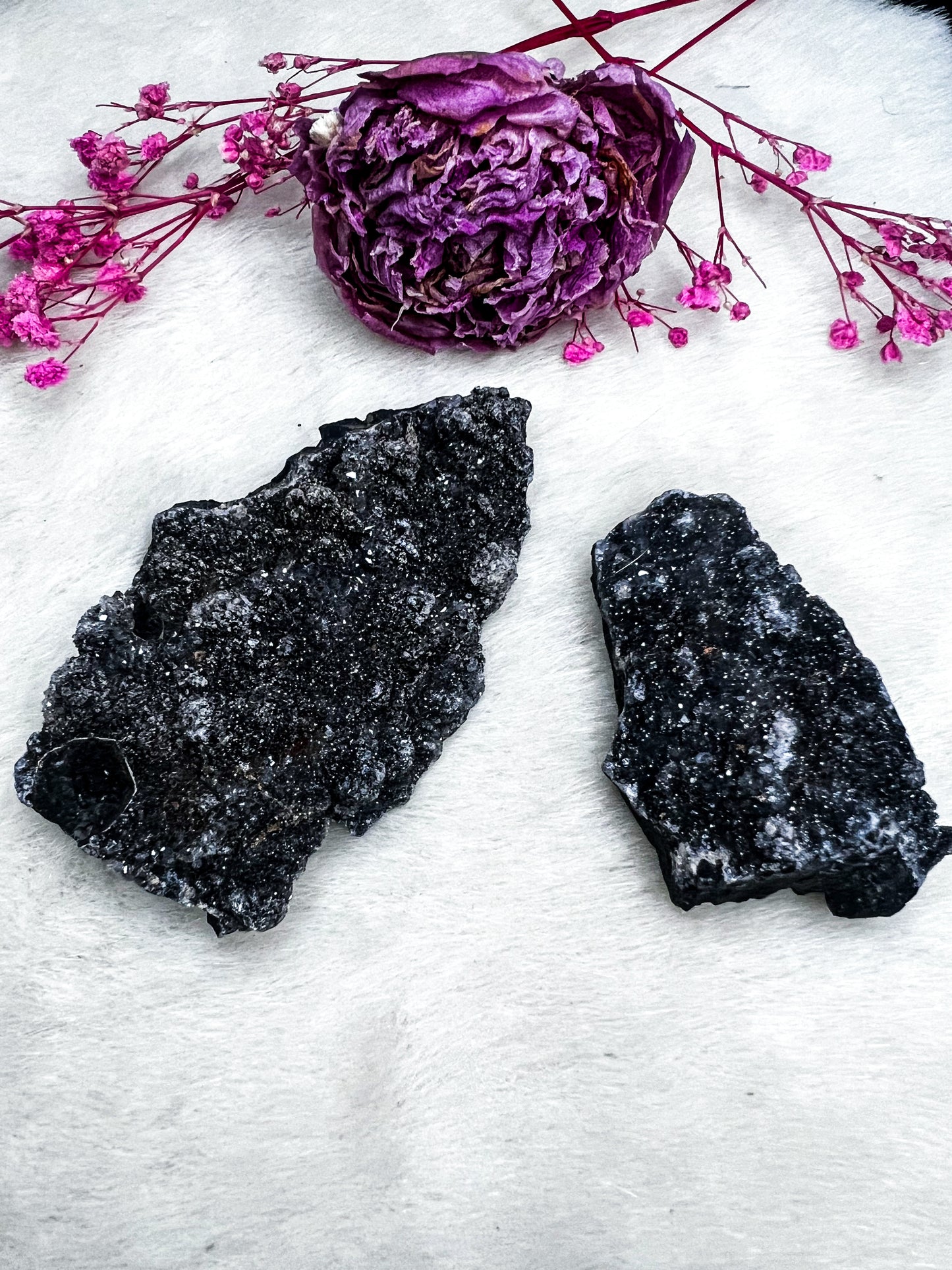 Black Druzy Agate Specimens