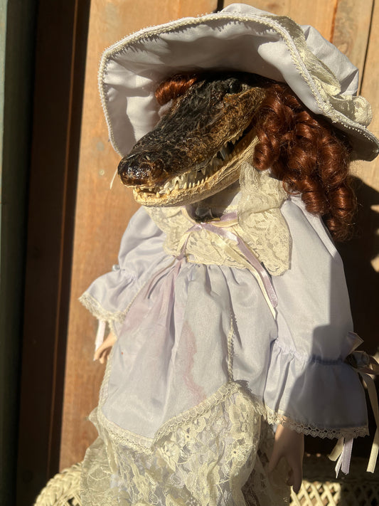 Peggy Sue Alligator Head Doll Taxidermy