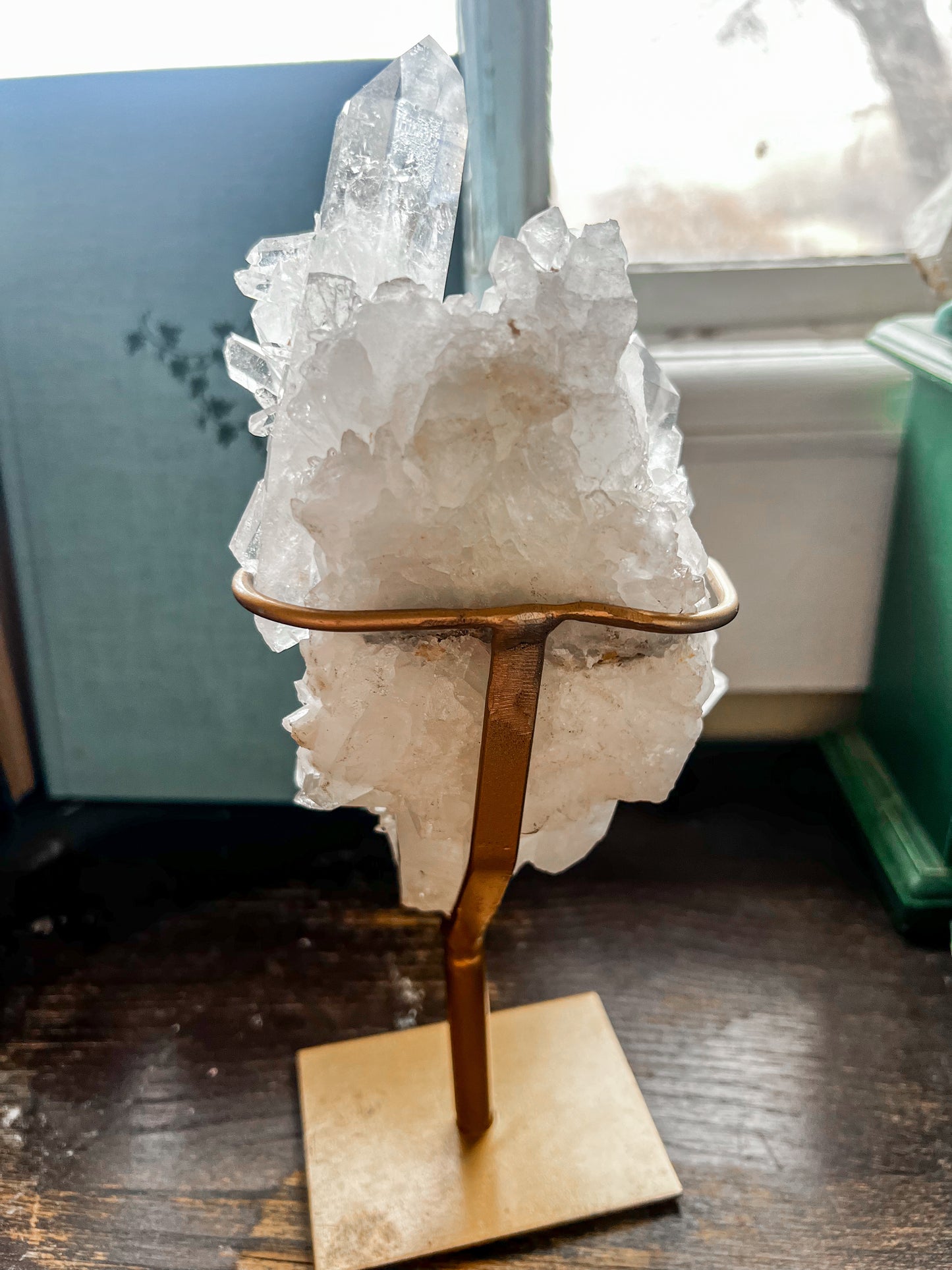 High Grade Brazilian Clear Quartz on Stand