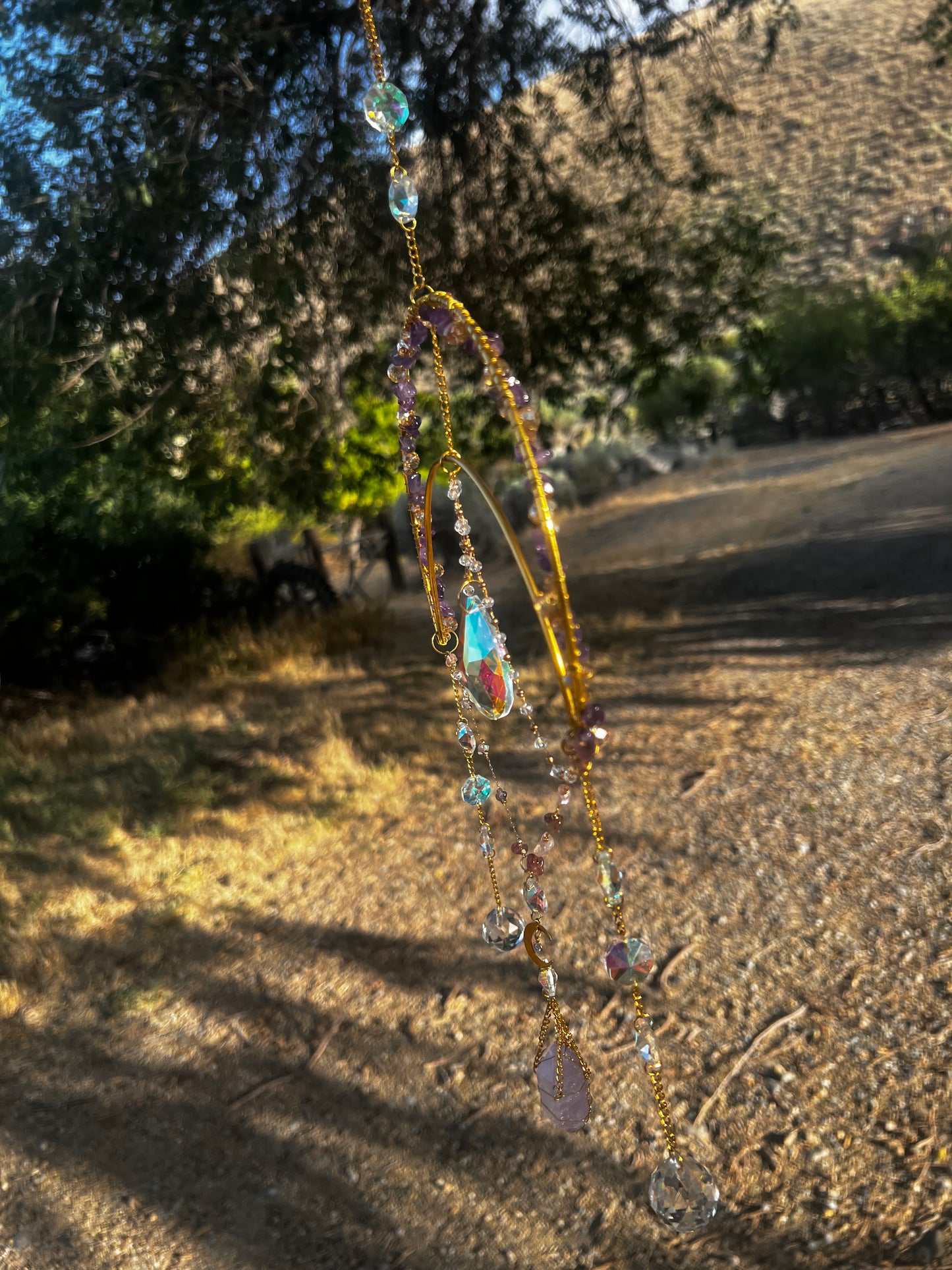 “Annalise” Amethyst Double Point Crystal Suncatcher