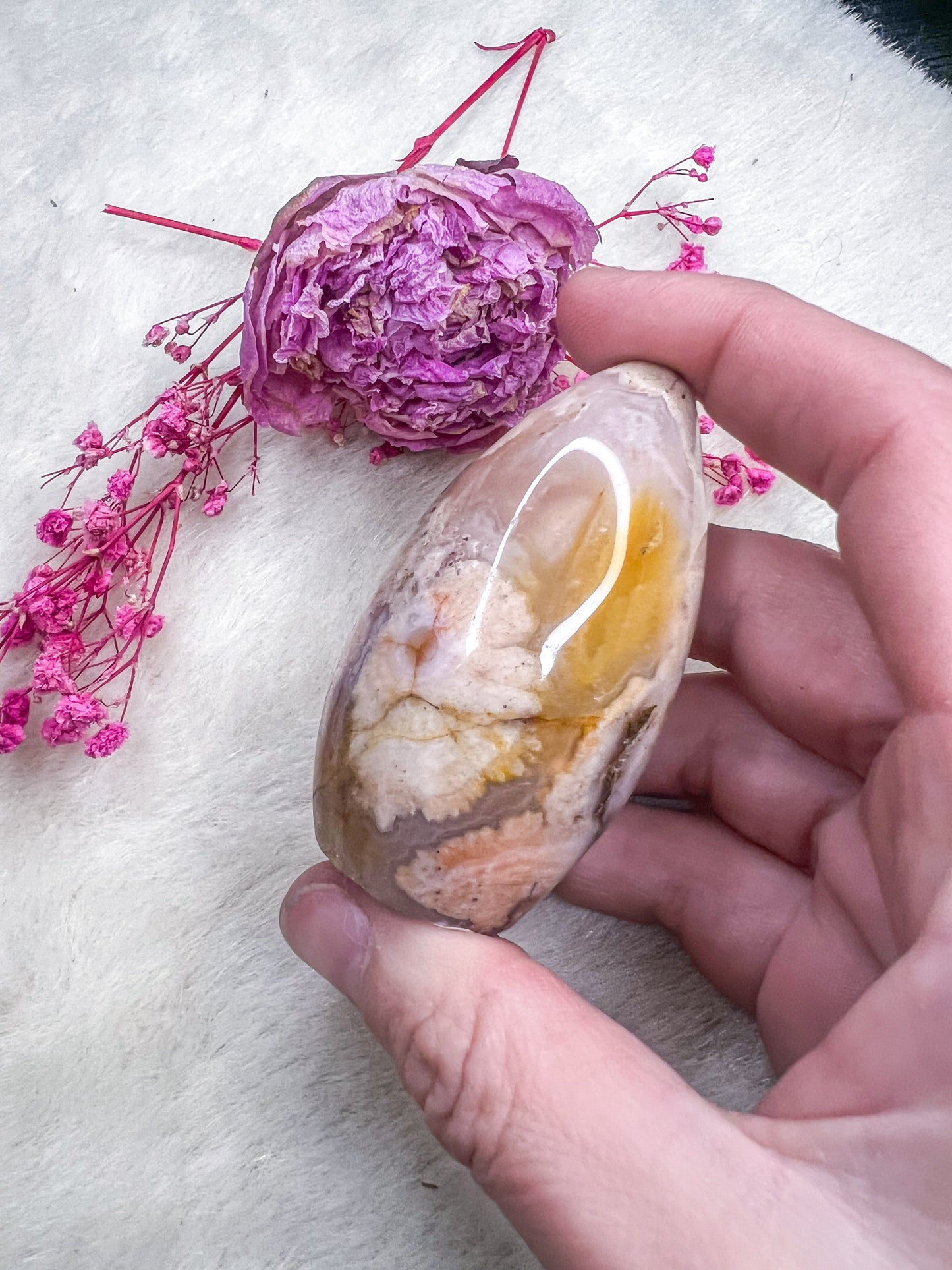 Carnelian Flower Agate Freeform