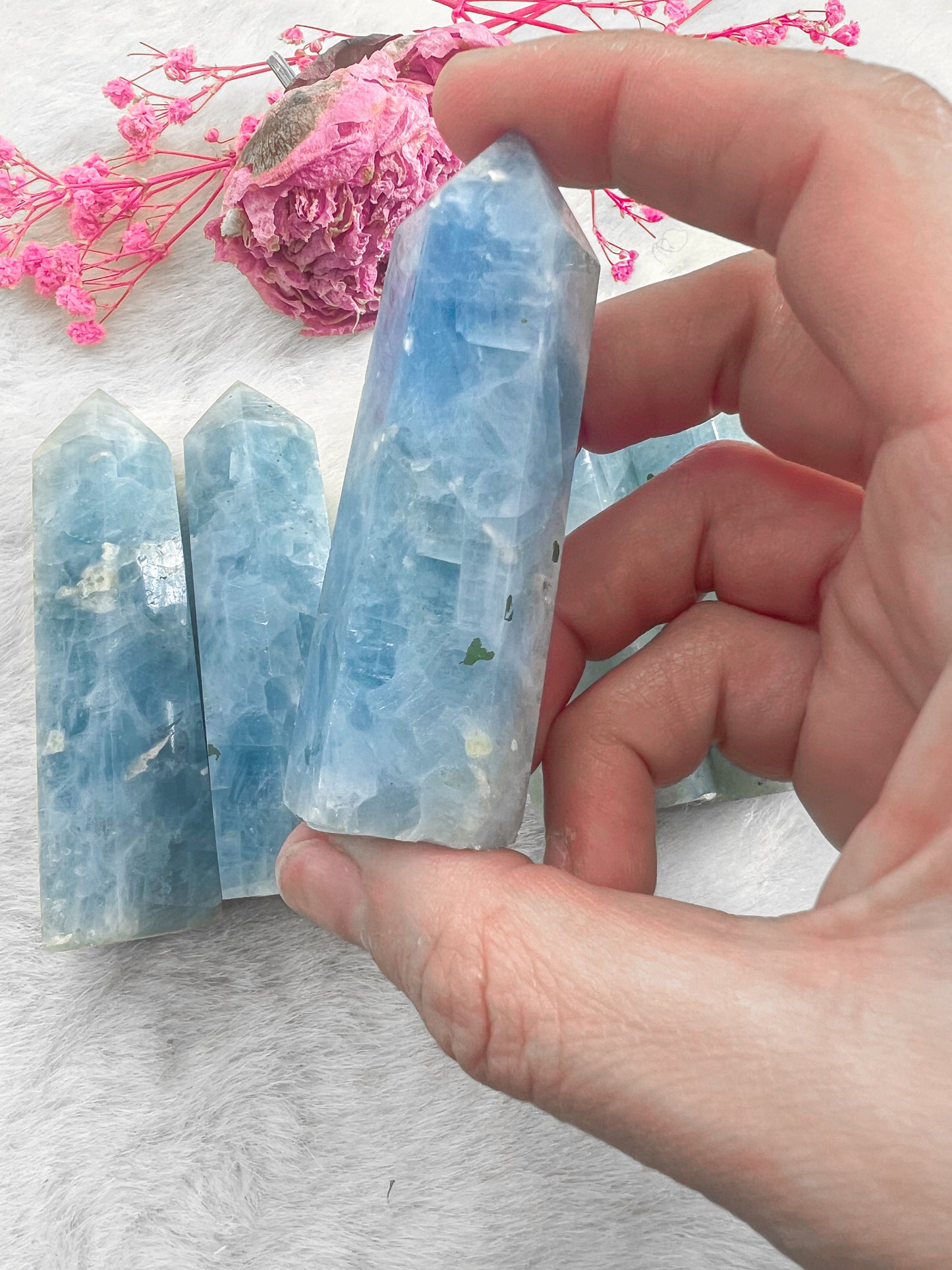 Blue Calcite Towers