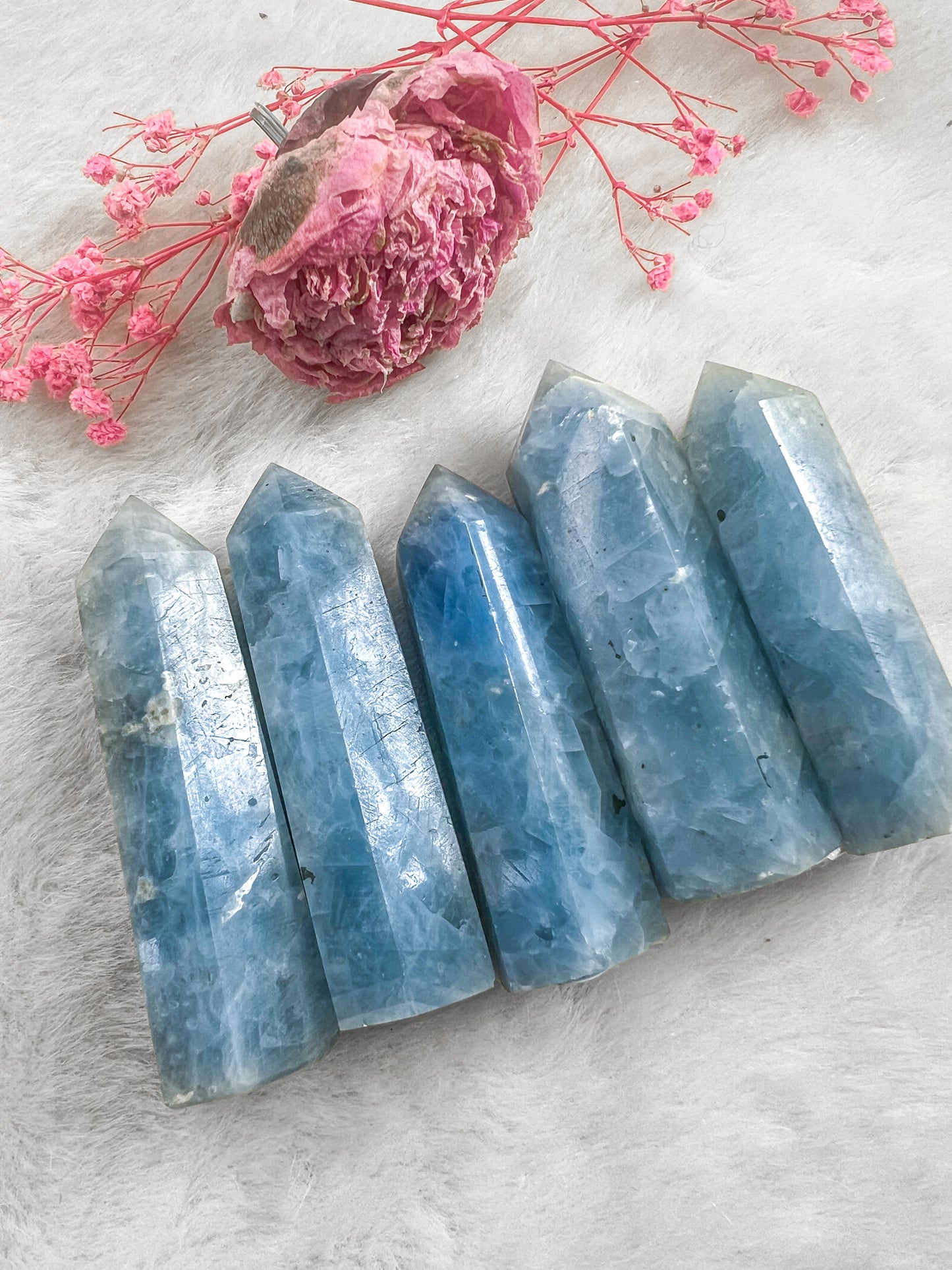 Blue Calcite Towers