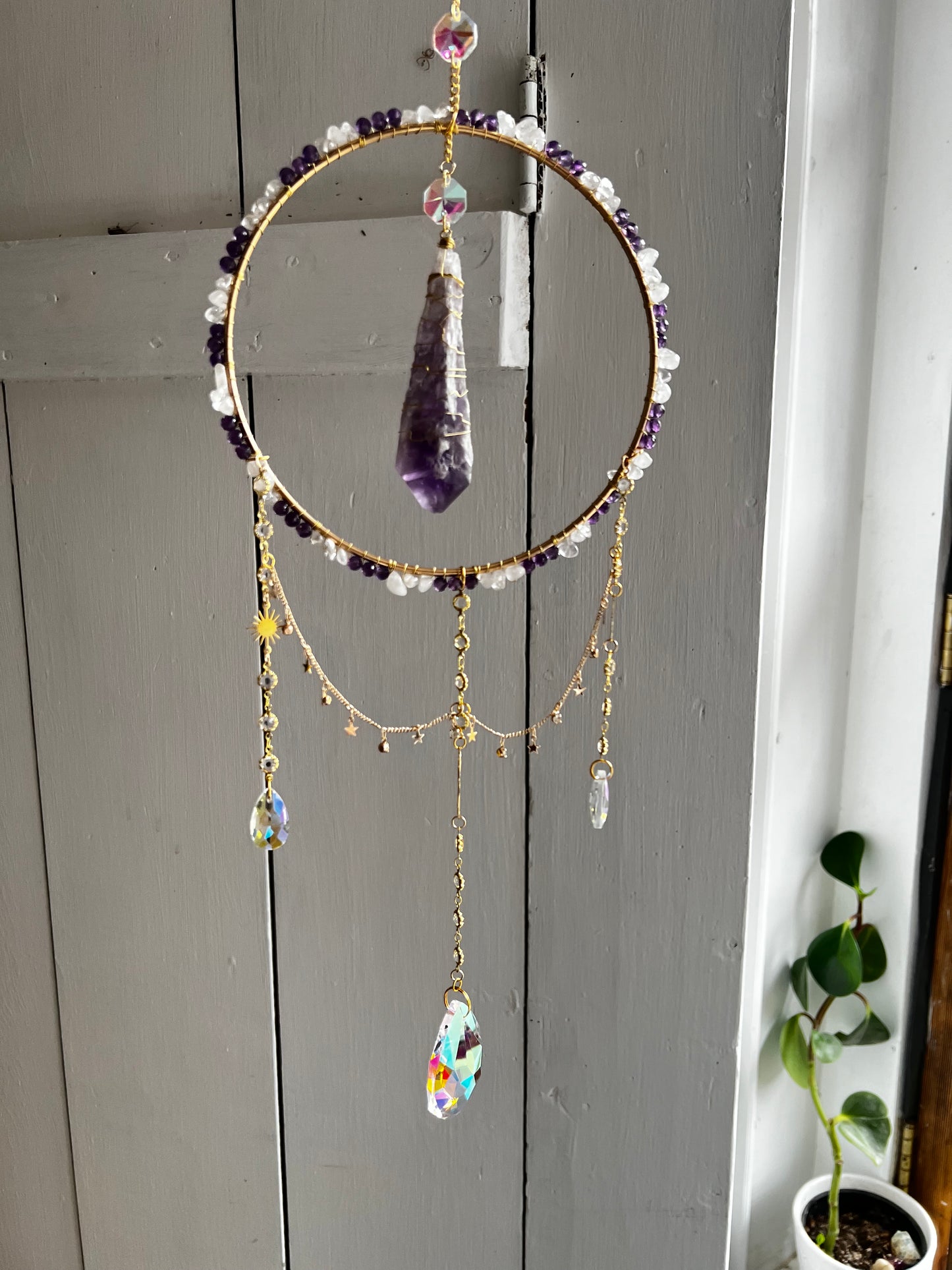 “Greta” crystal suncatcher