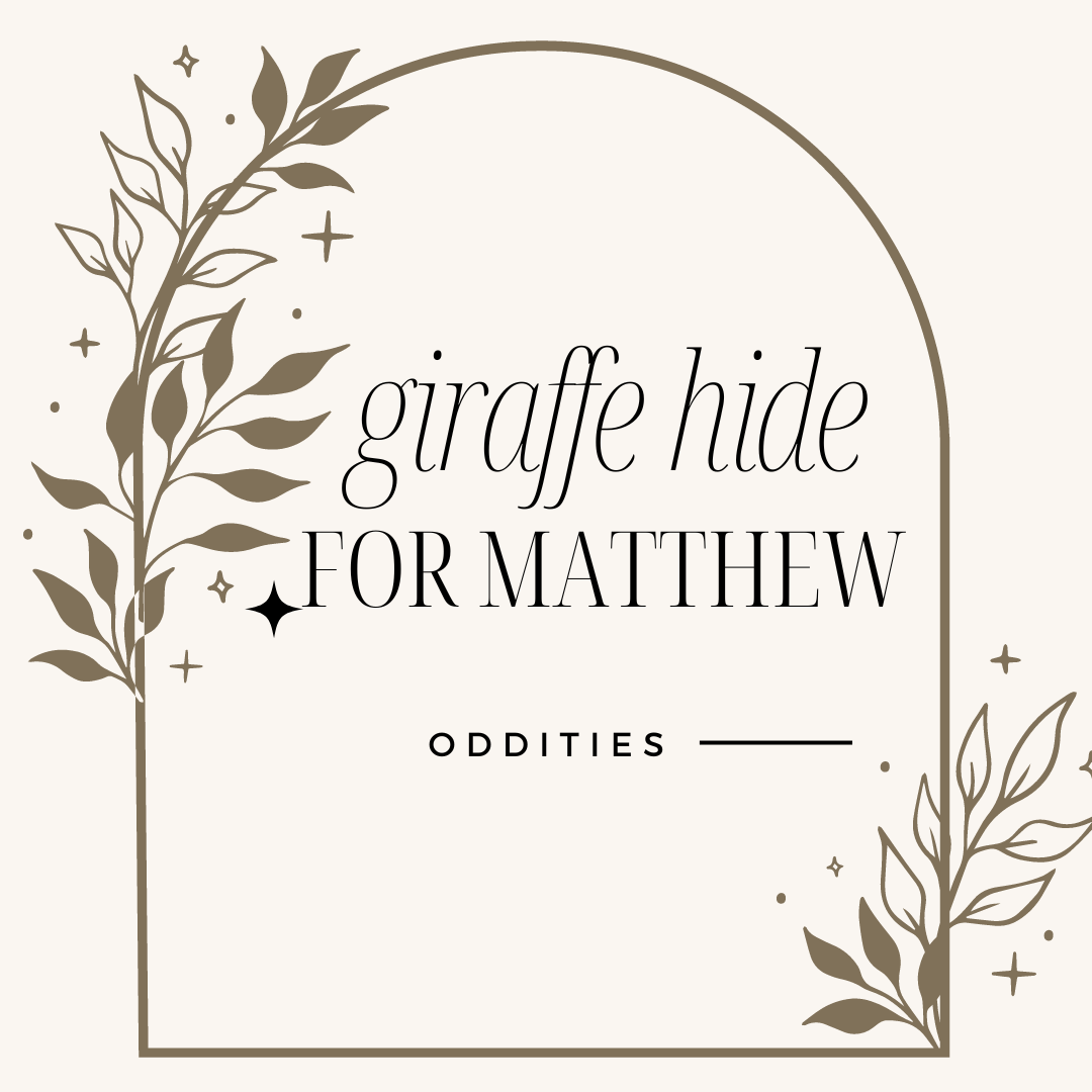 Giraffe hide for Matthew