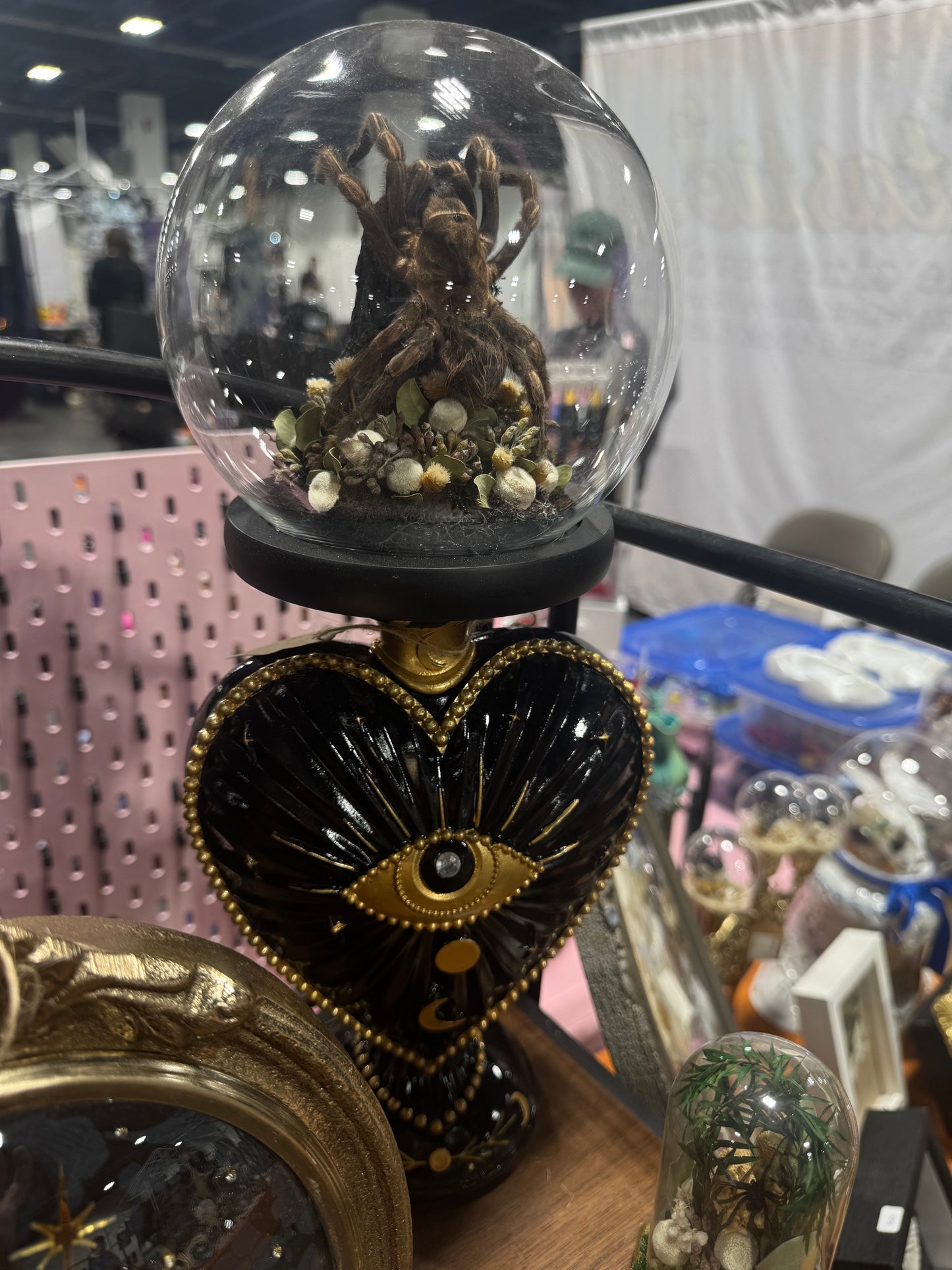 Ramona Tarantual Spider Ethereal Dark Academia Gothic Glass Dome Artwork