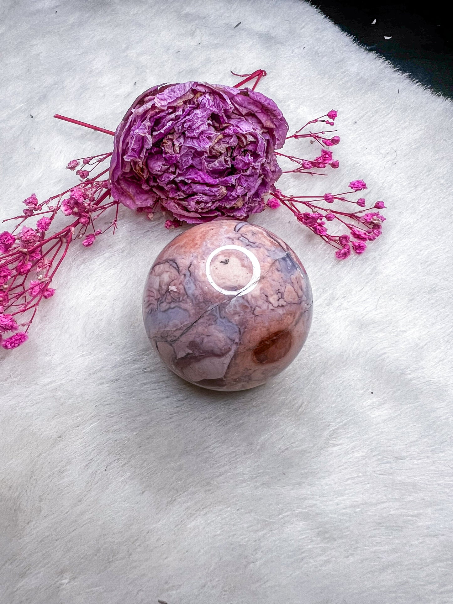 Plume Agate Sphere