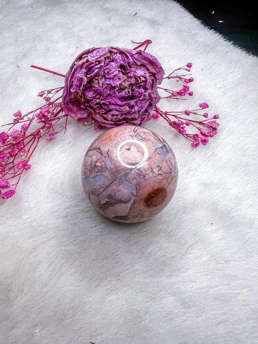 Plume Agate Sphere