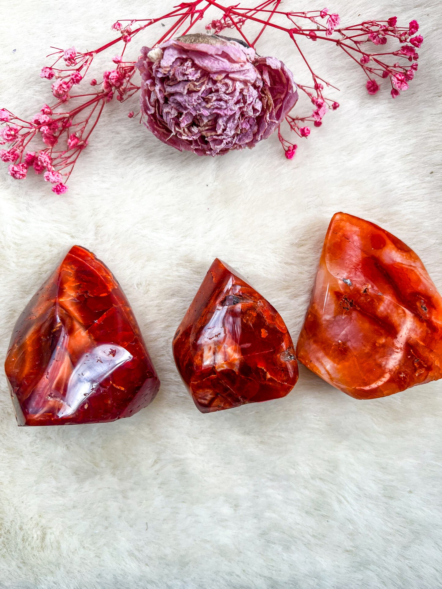 Carnelian Small Freeform Flames