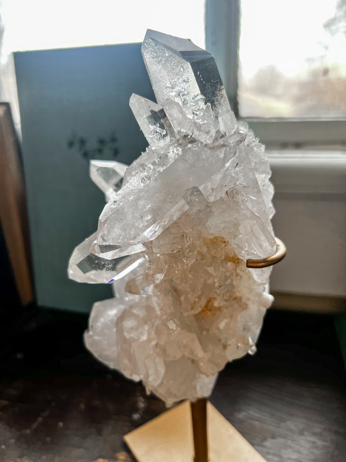 High Grade Brazilian Clear Quartz on Stand