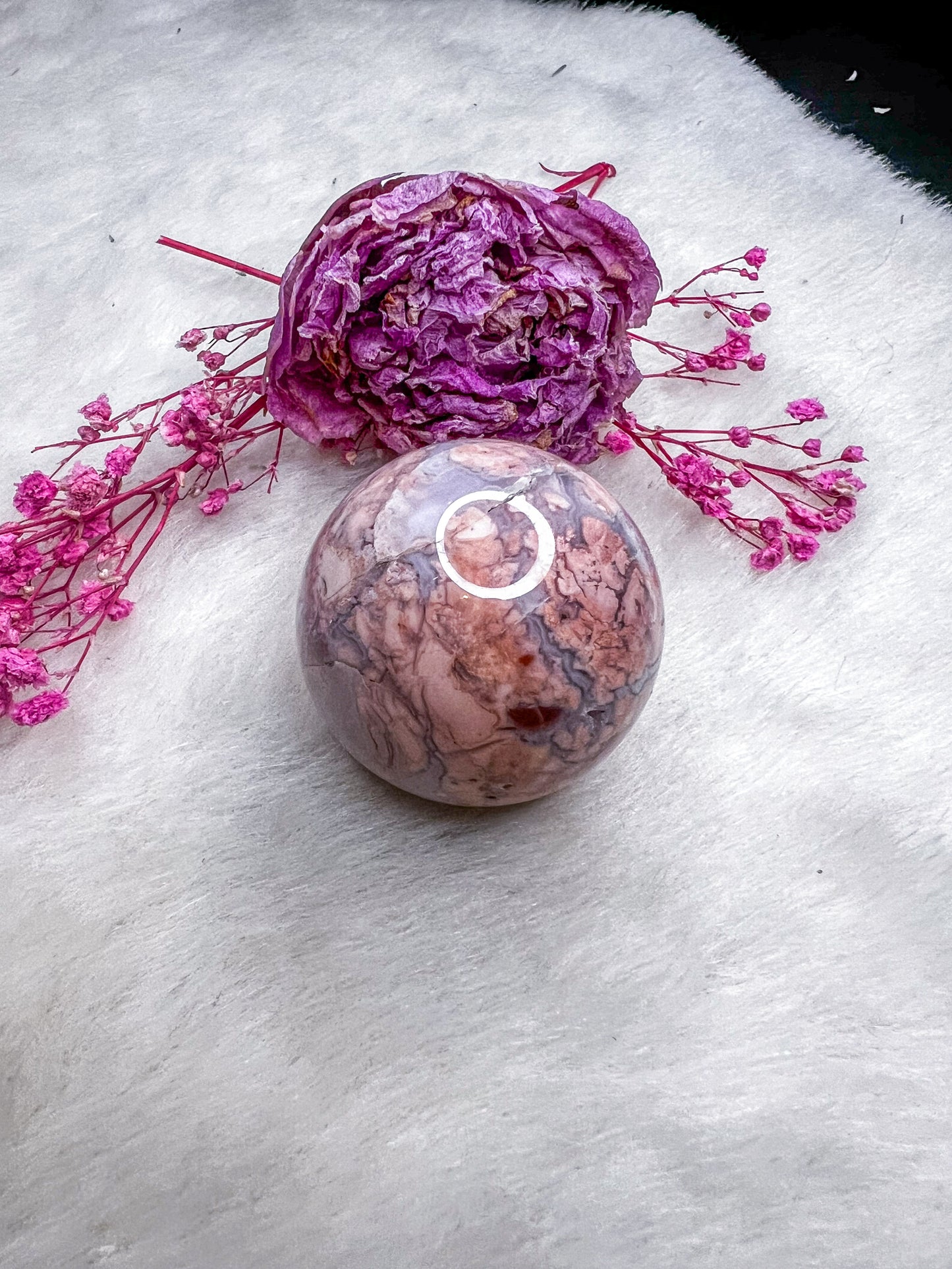 Plume Agate Sphere