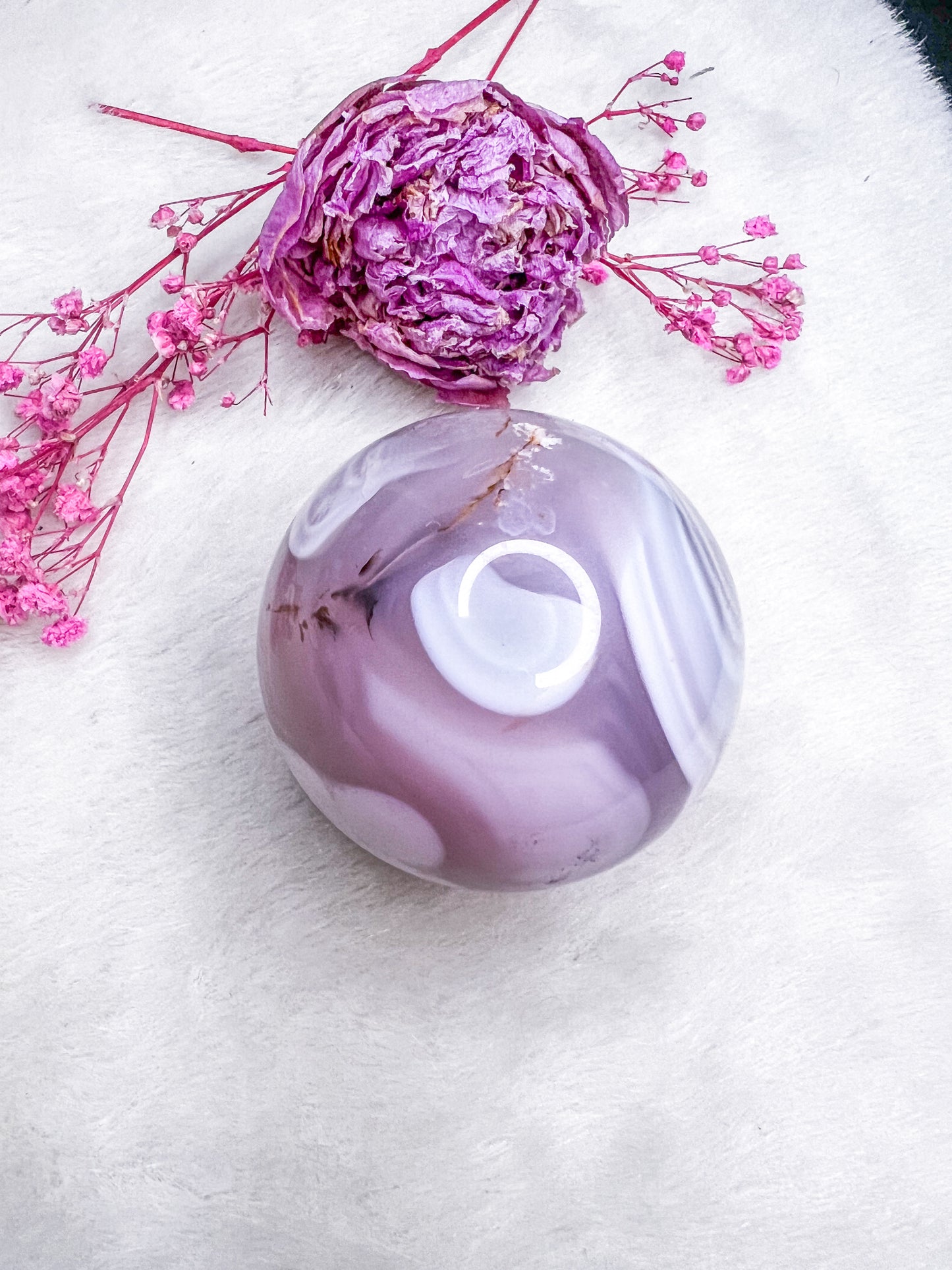 Pink Jelly Agate Sphere