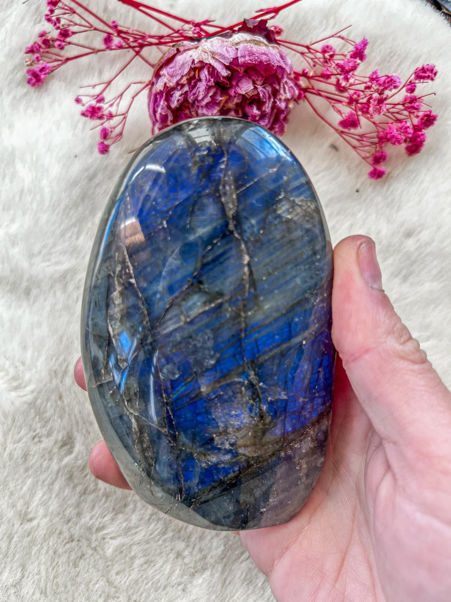 Electric Blue Super Flashy Labradorite Freeform