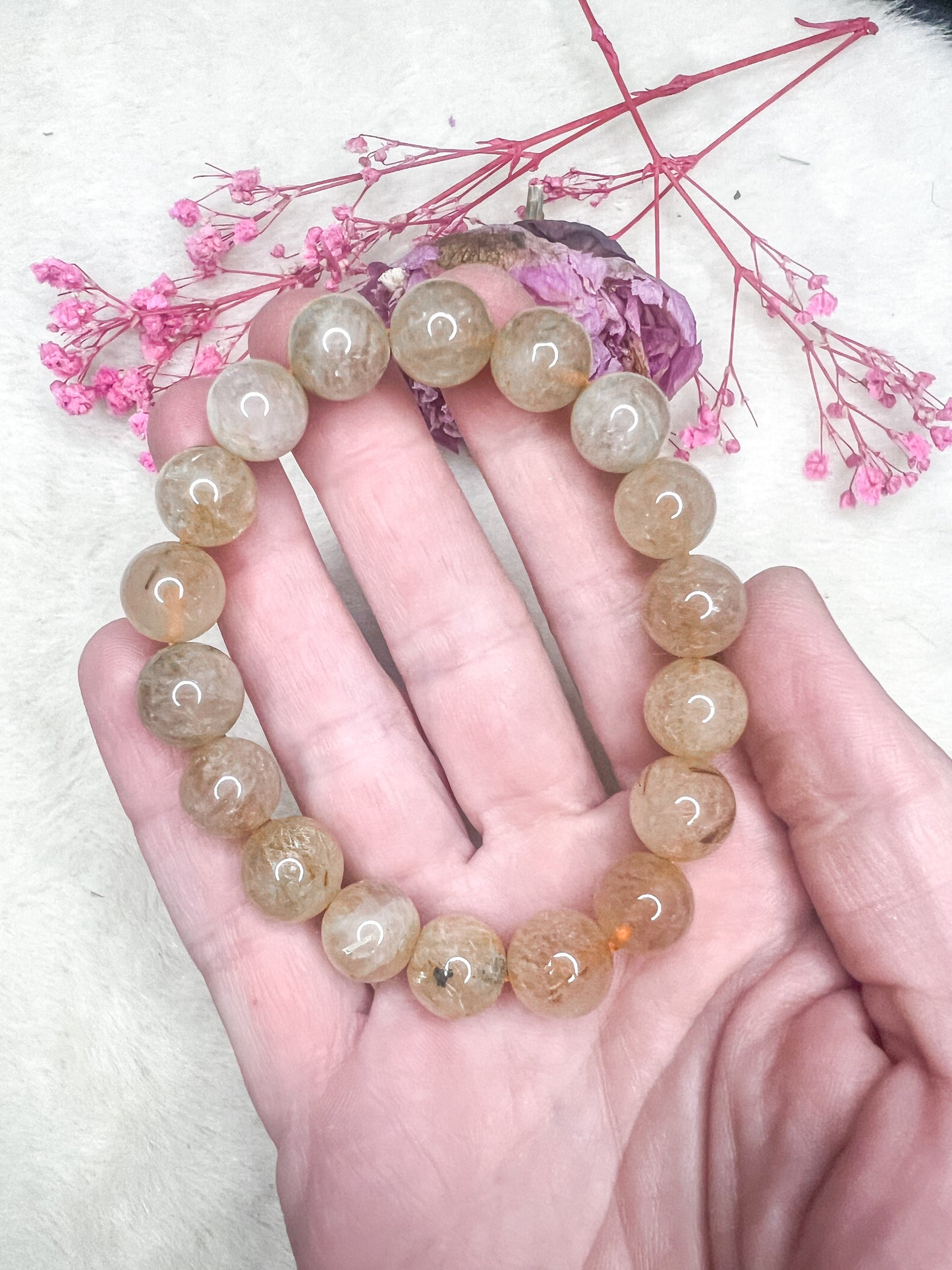 Golden Rutile Bracelets Large Beans