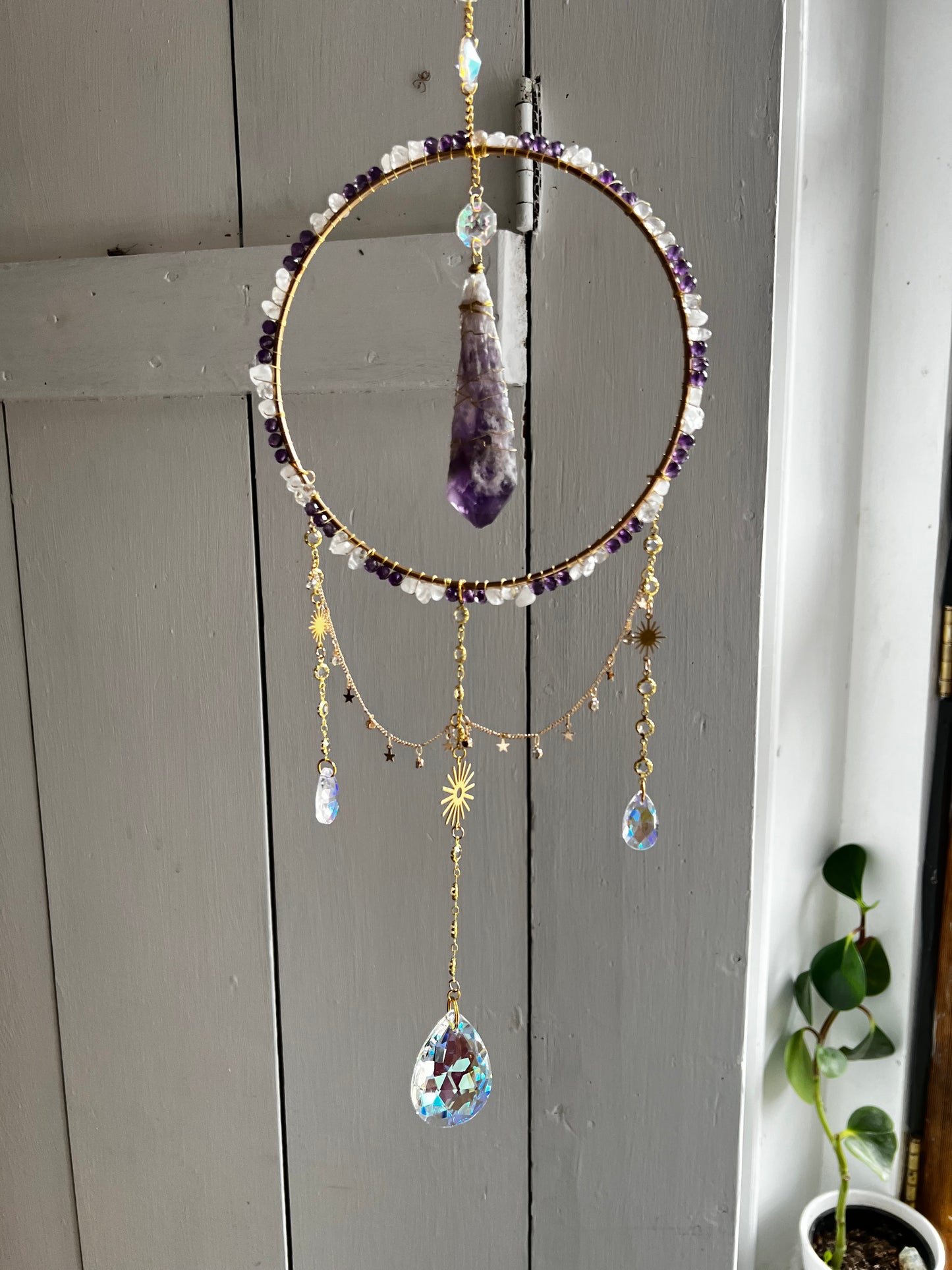 “Greta” crystal suncatcher