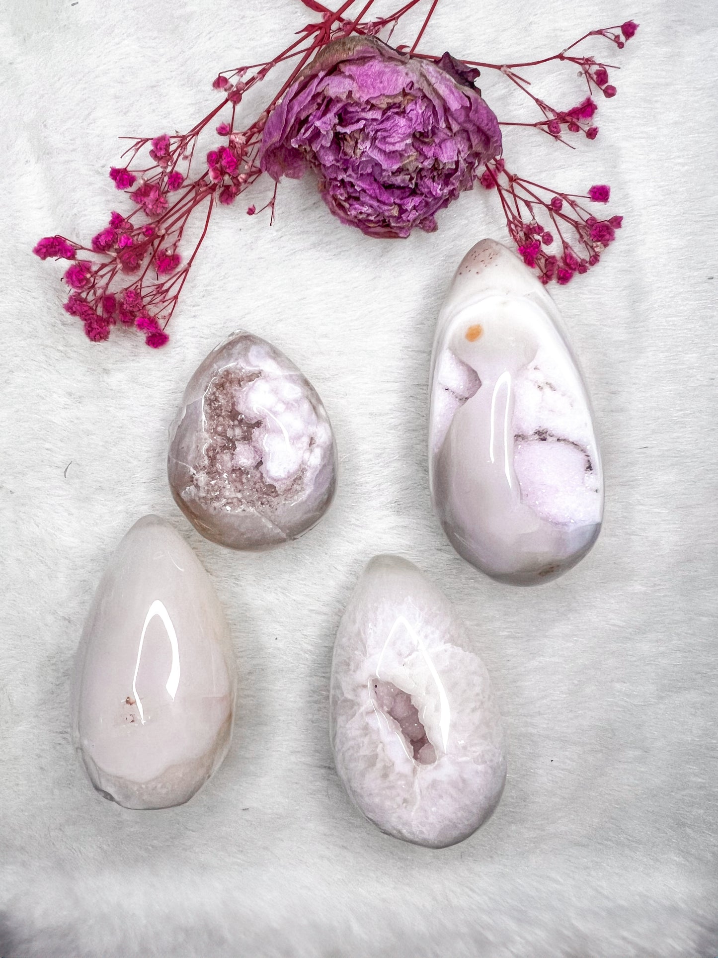 Druzy Agate Eggs Carvings