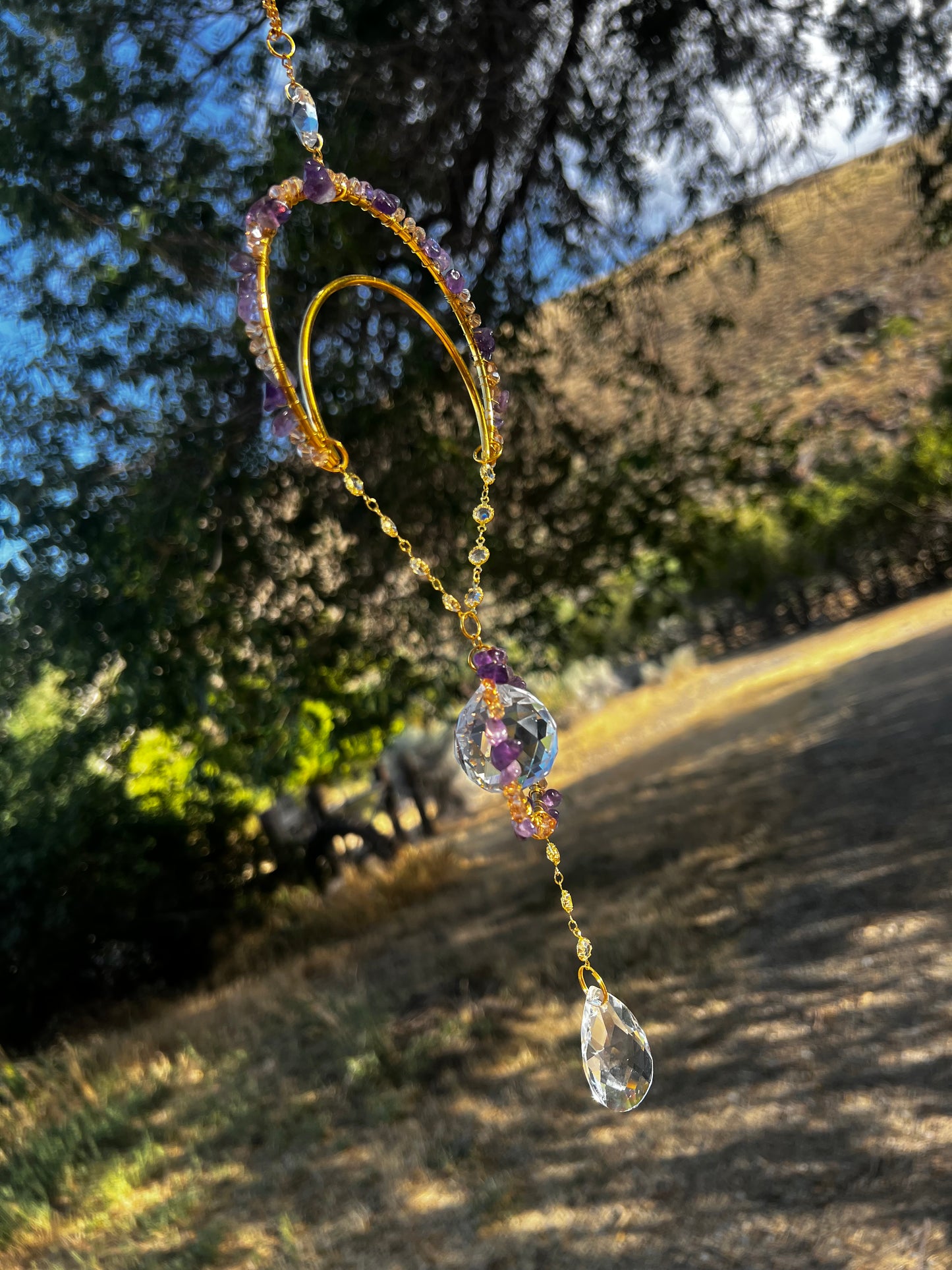 “Syrilla” Amethyst Crystal Suncatcher