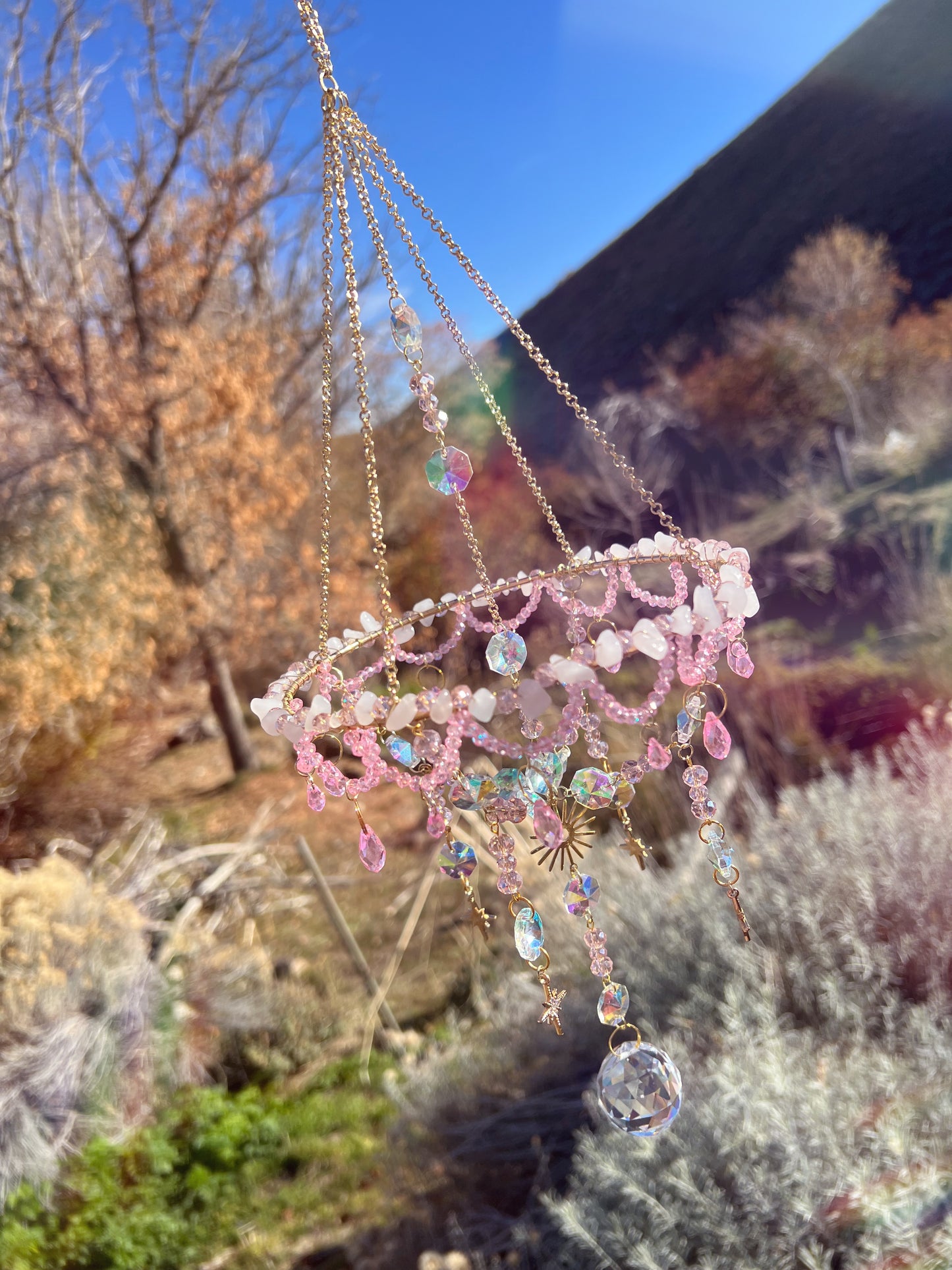 Elodie Dawnrose Crystal Chandelier Suncatcher