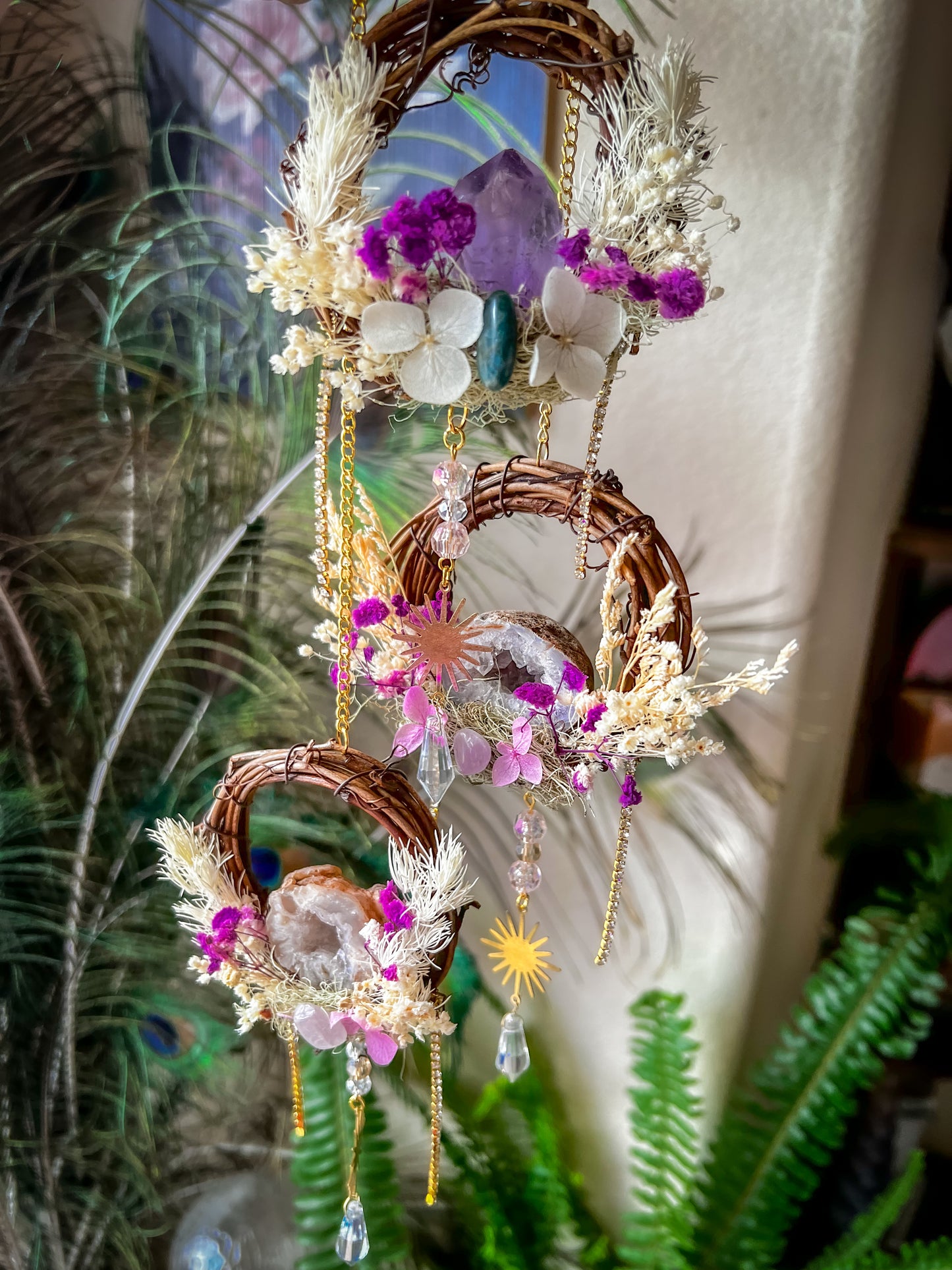 Ostara Spring Crystal Suncatcher Wreaths