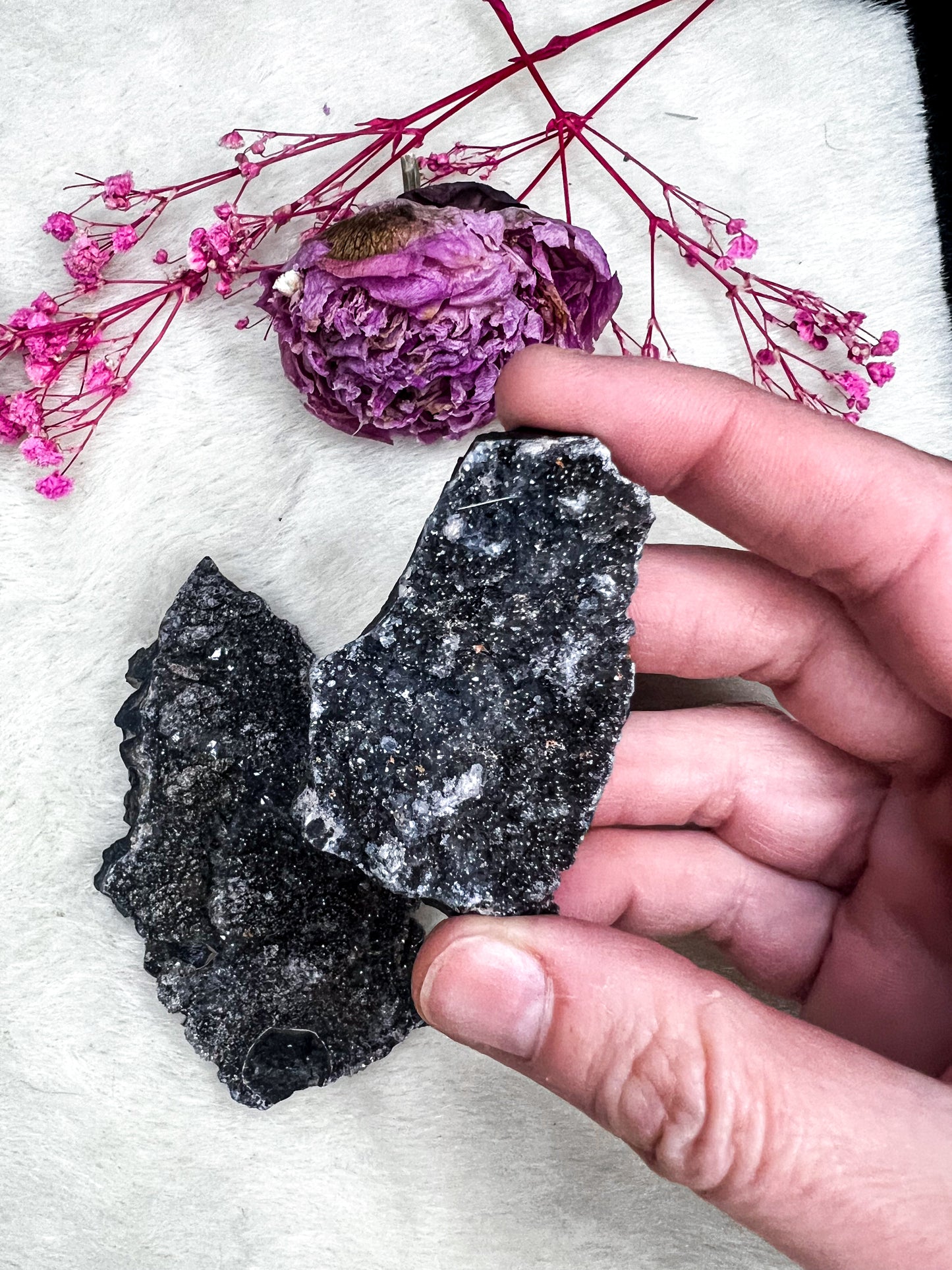 Black Druzy Agate Specimens