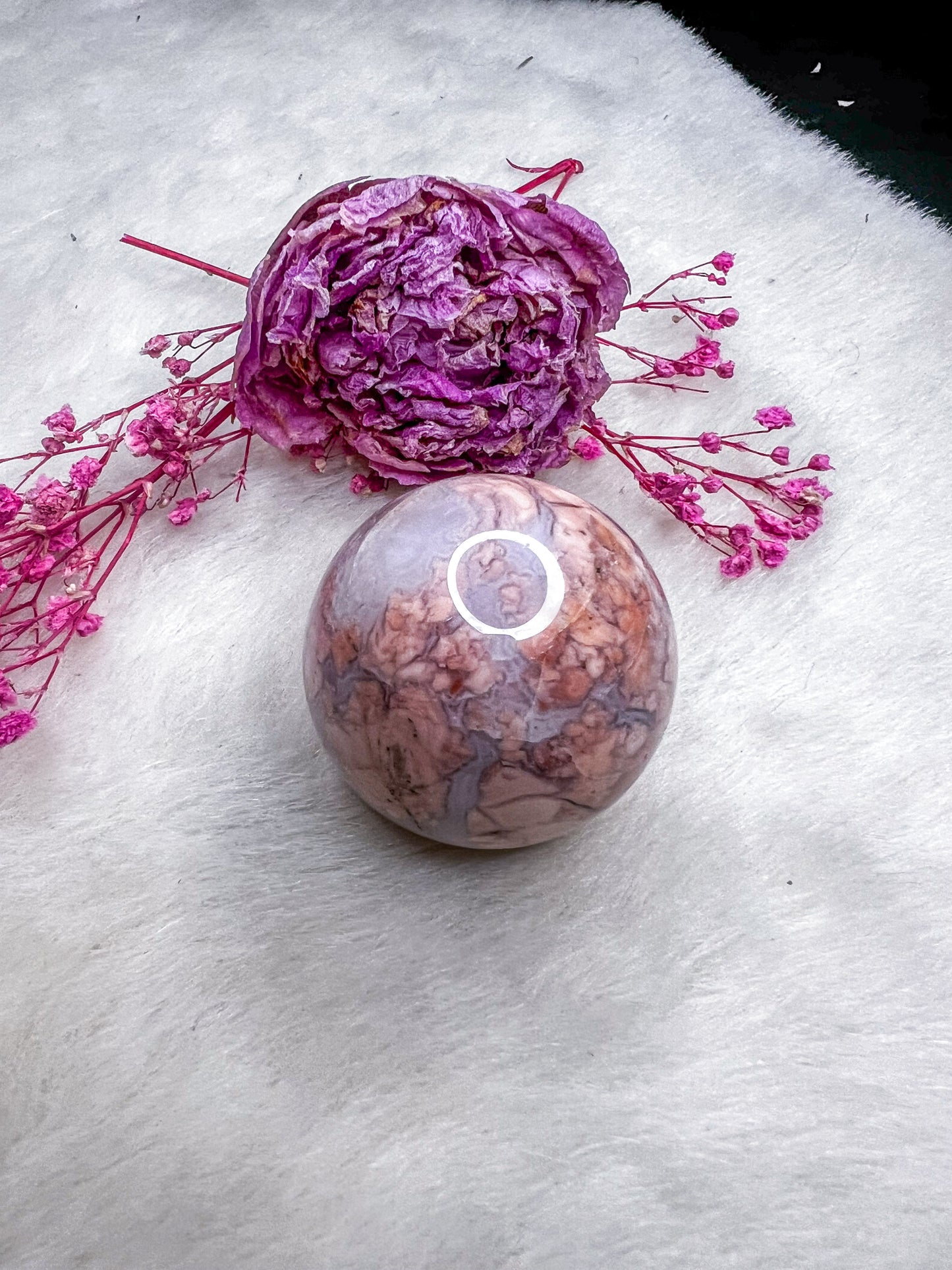 Plume Agate Sphere