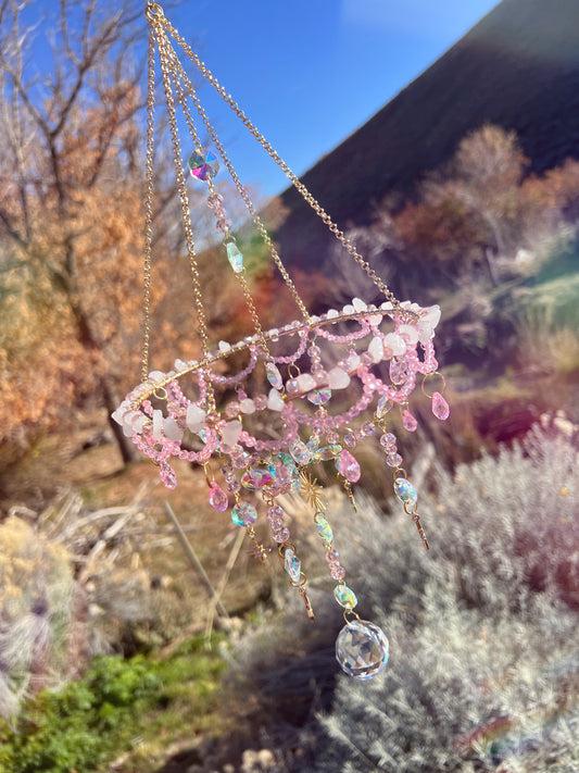 Elodie Dawnrose Crystal Chandelier Suncatcher