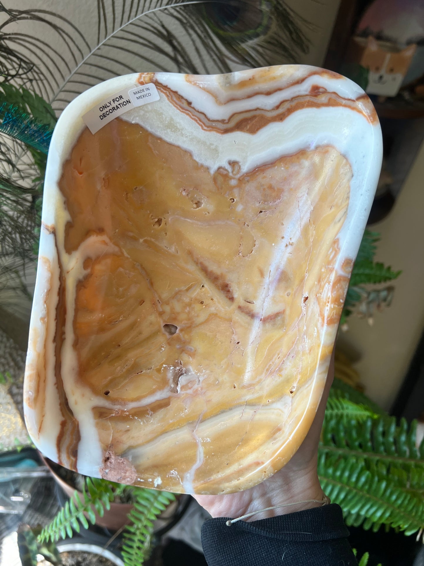 Orange Creamsicle Calcite Decorative Bowl