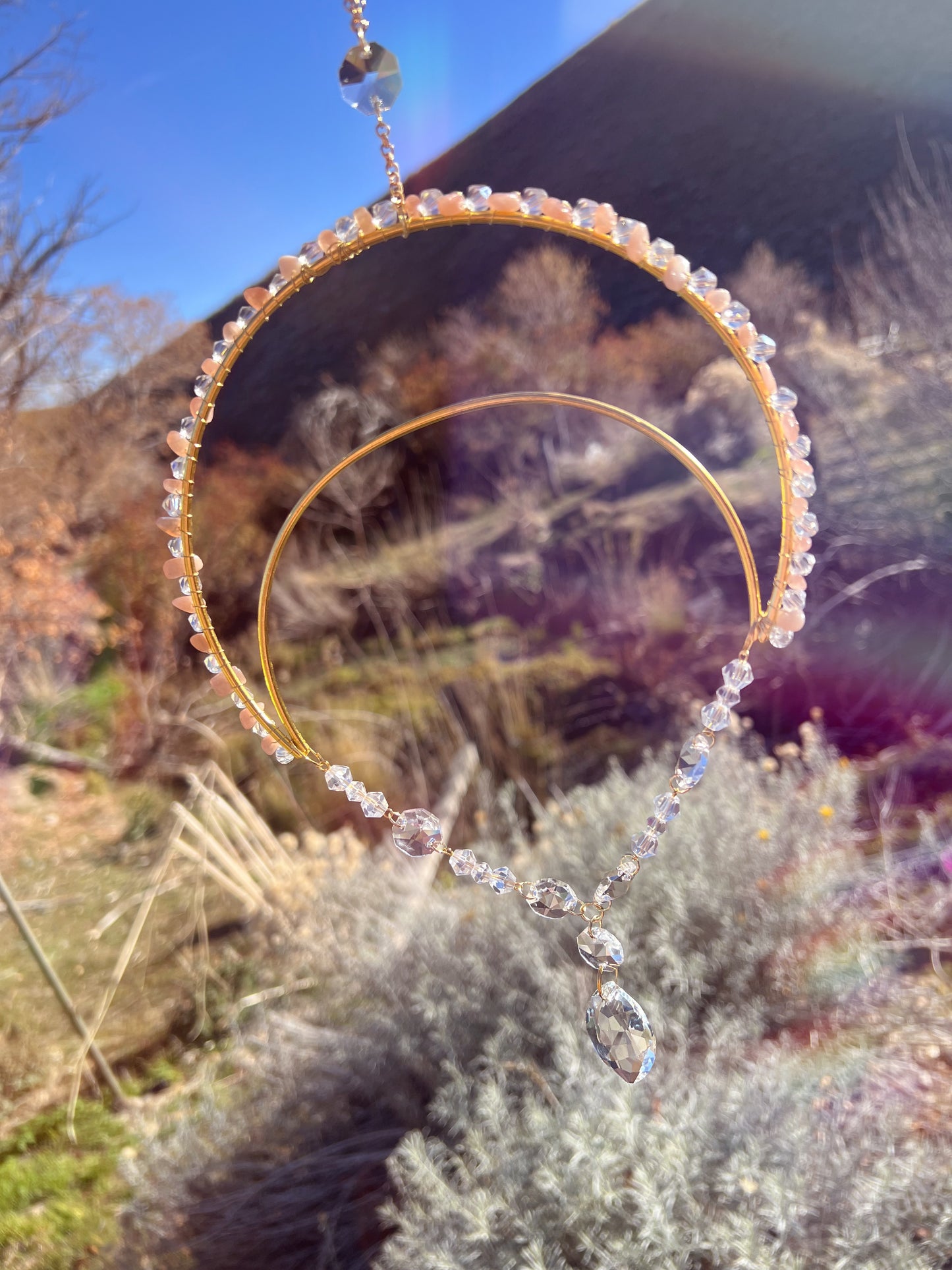 Charlotte Peach Moon Suncatcher