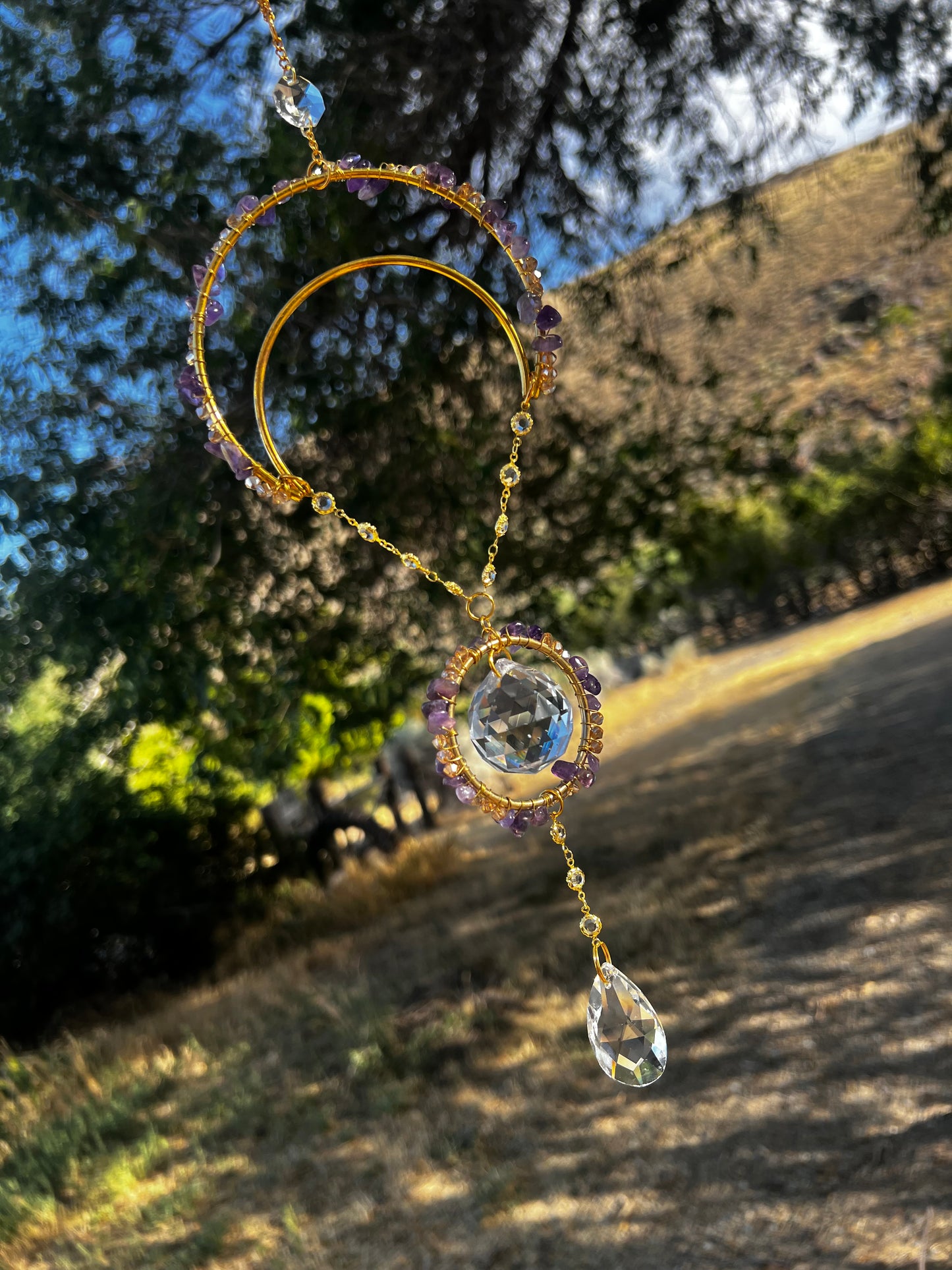 “Syrilla” Amethyst Crystal Suncatcher