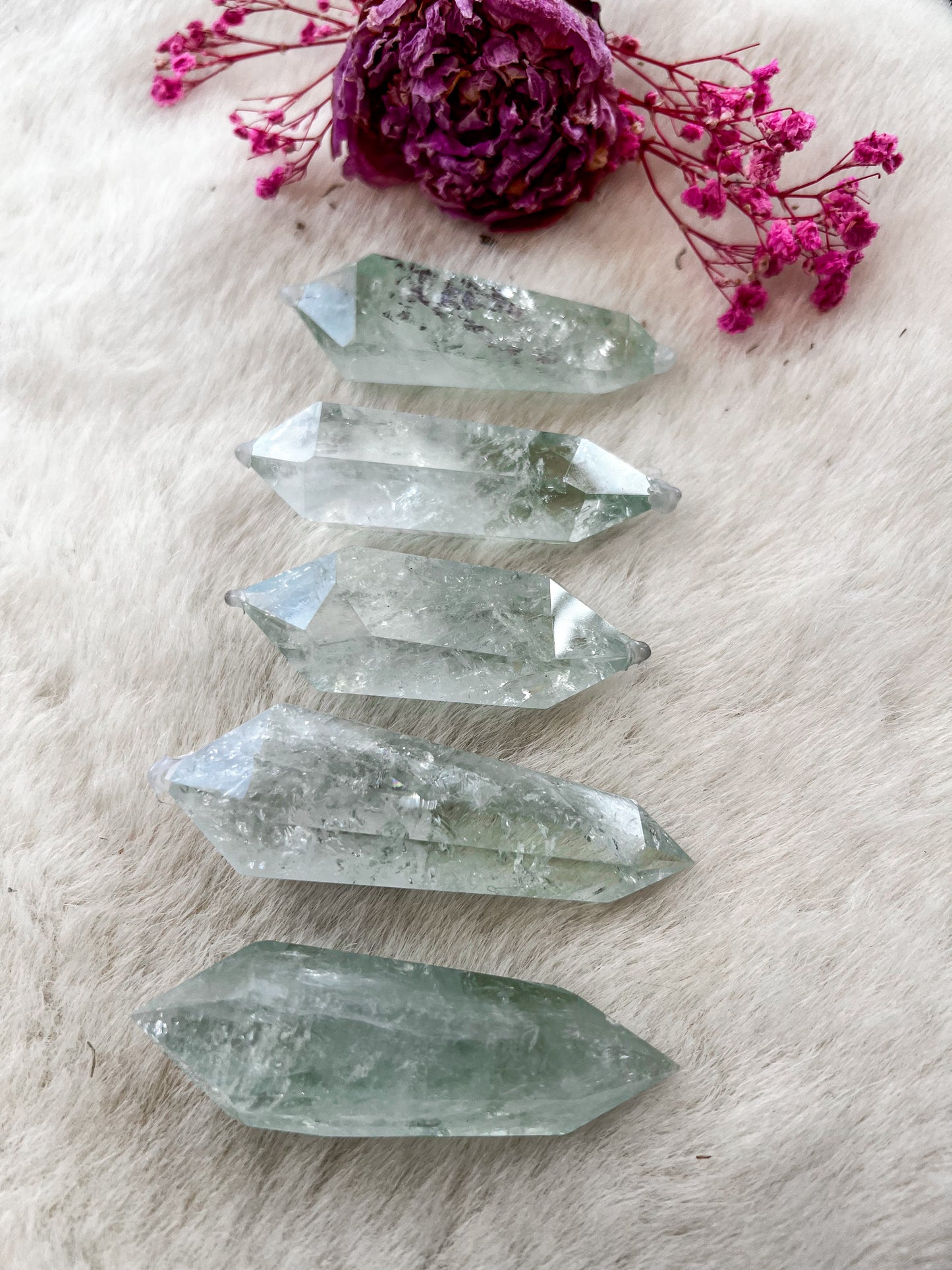 Prasiolite Green Amethyst Double Points