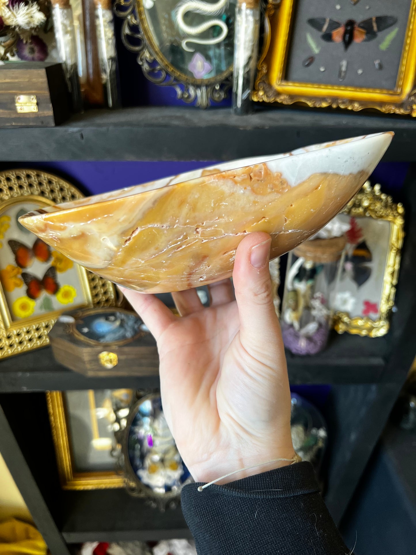 Orange Creamsicle Calcite Decorative Bowl