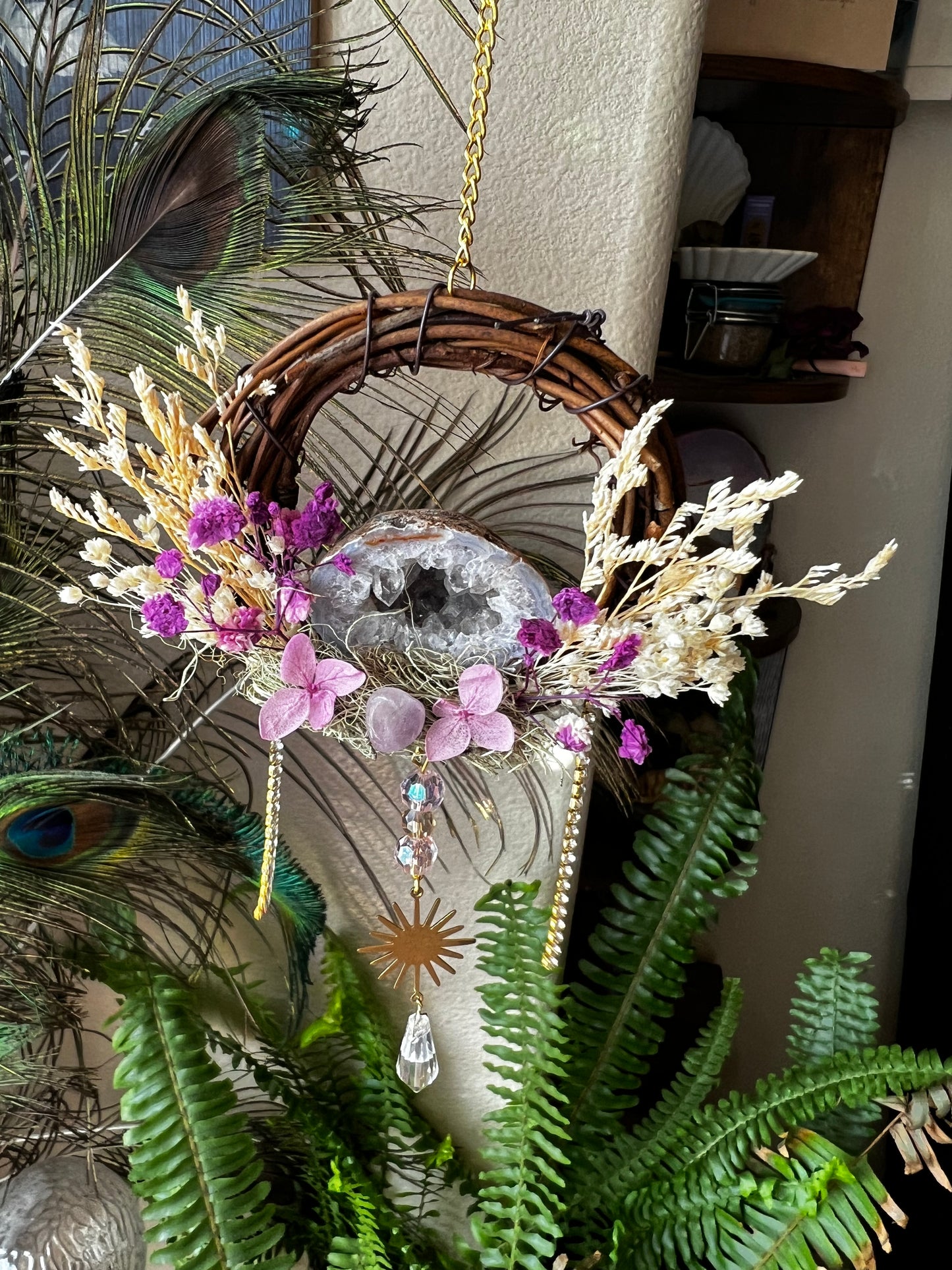 Ostara Spring Crystal Suncatcher Wreaths