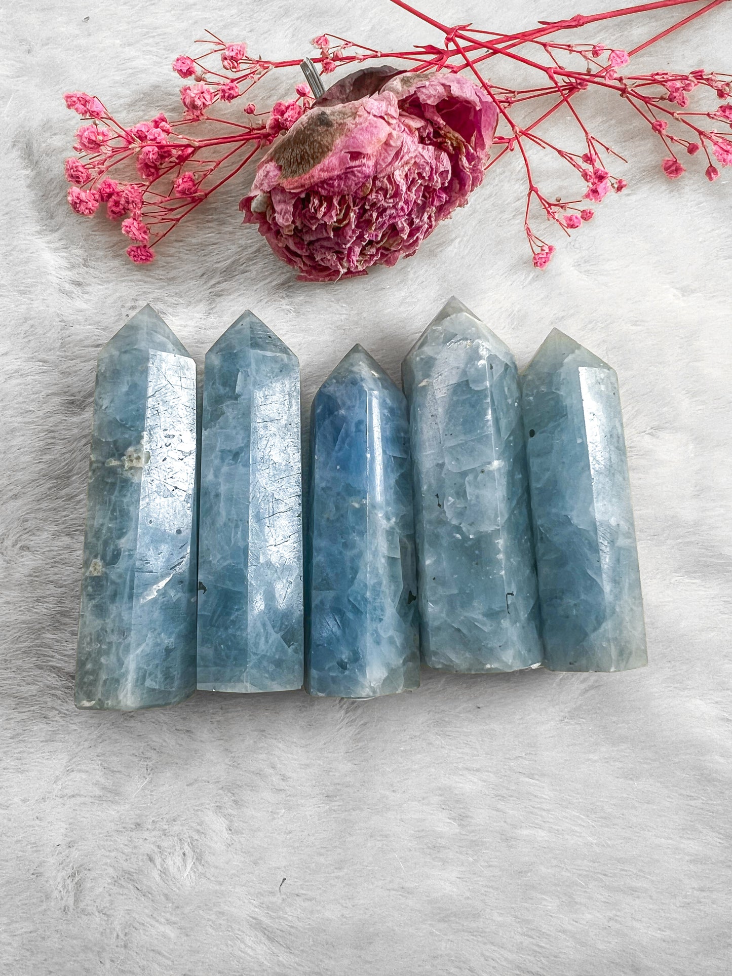 Blue Calcite Towers