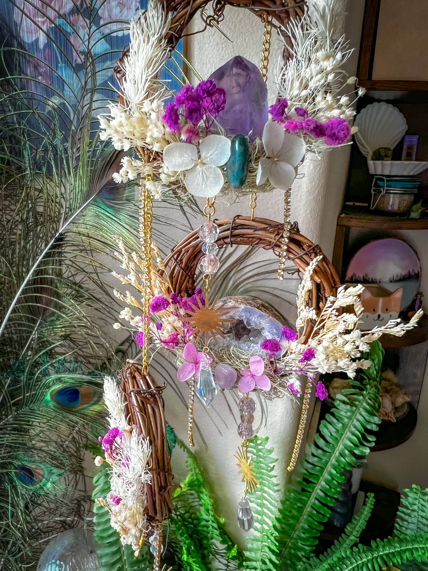 Ostara Spring Crystal Suncatcher Wreaths