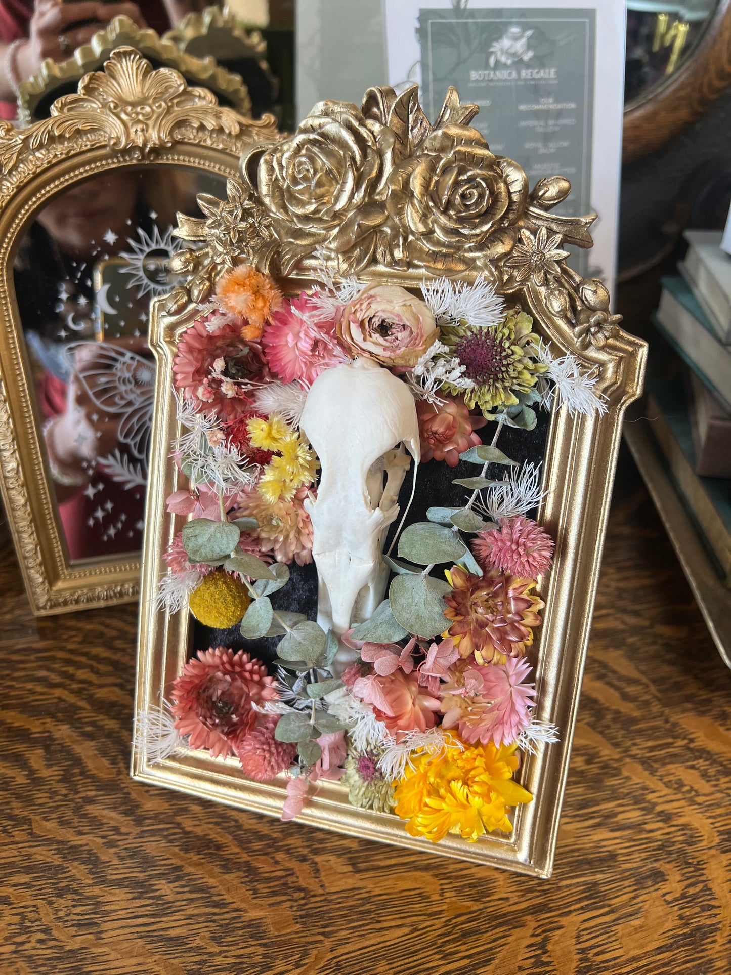 Giada Goose Skull Dried Floral Botanical Taxidermy Oddities Framed Artwork