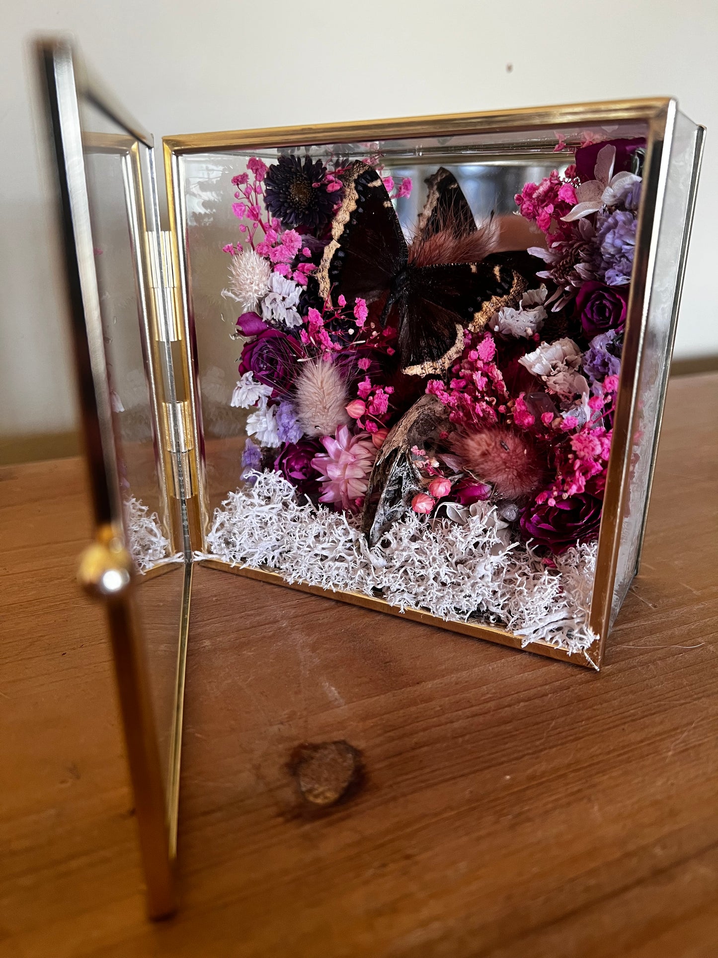 “Temple of Bloom” Butterfly Rabbit Skull Floral Botanical Taxidermy Oddities Shadowbox Artwork