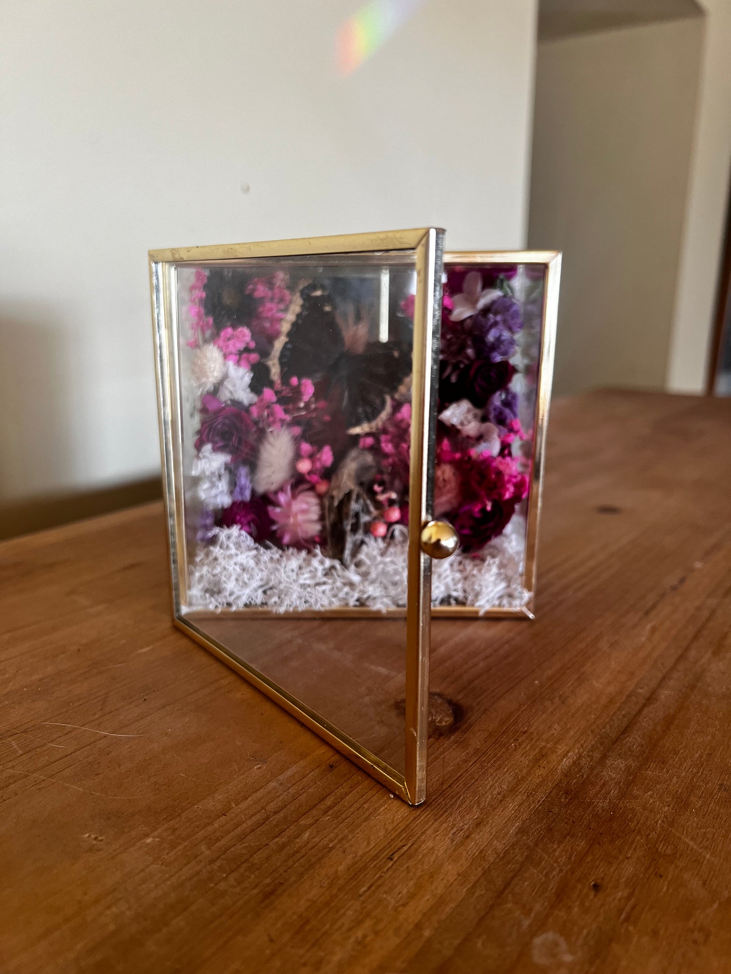 “Temple of Bloom” Butterfly Rabbit Skull Floral Botanical Taxidermy Oddities Shadowbox Artwork