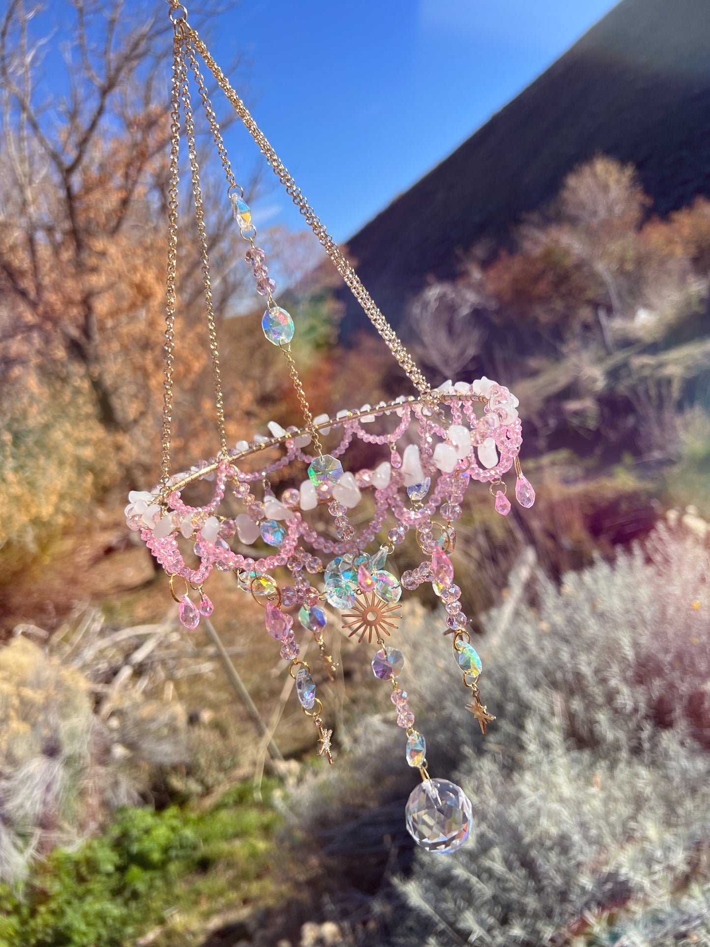 Elodie Dawnrose Crystal Chandelier Suncatcher