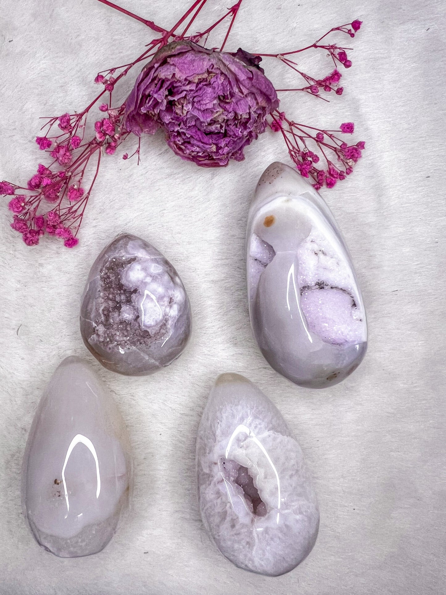 Druzy Agate Eggs Carvings