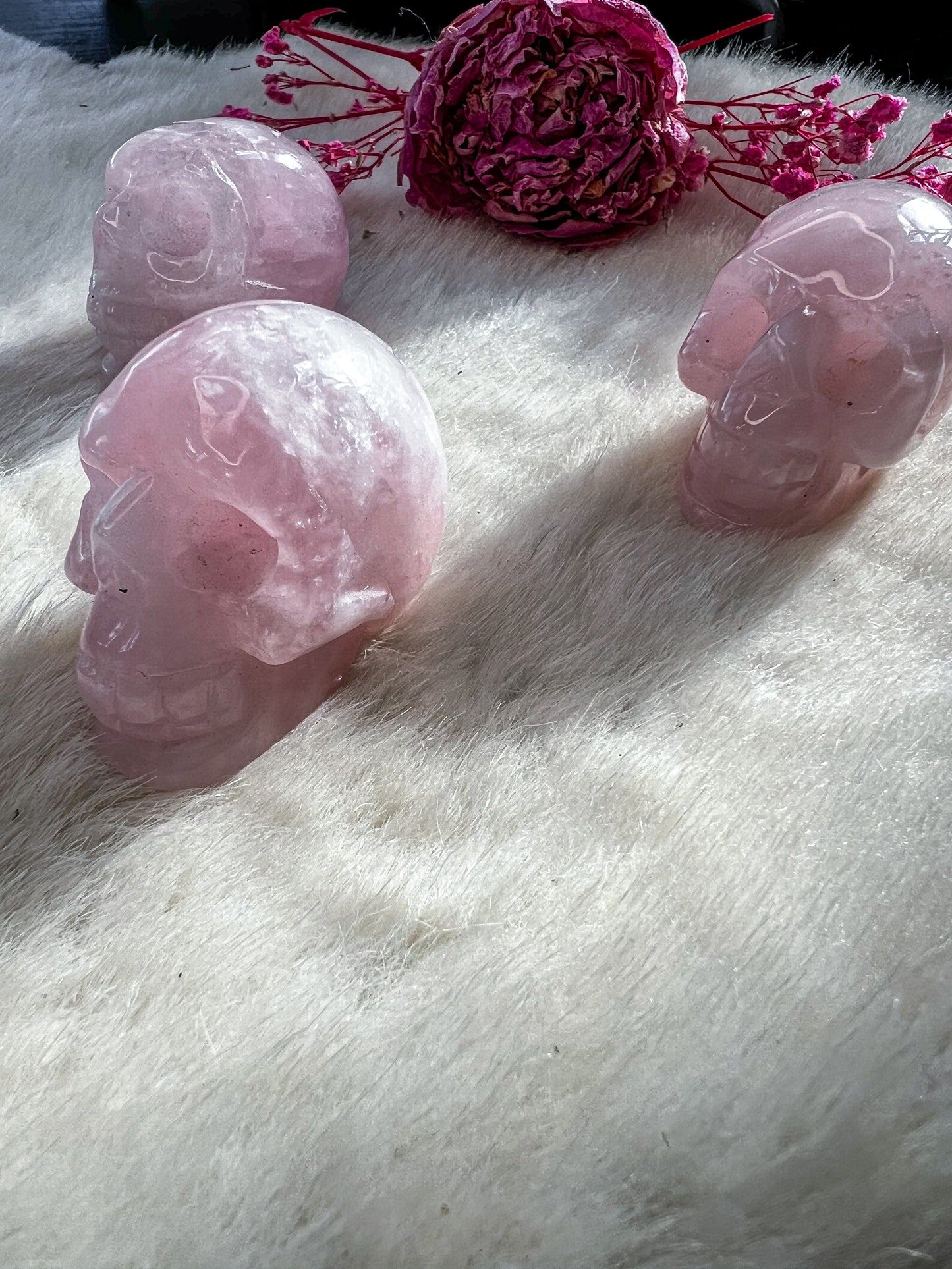 Rose Quartz Skulls